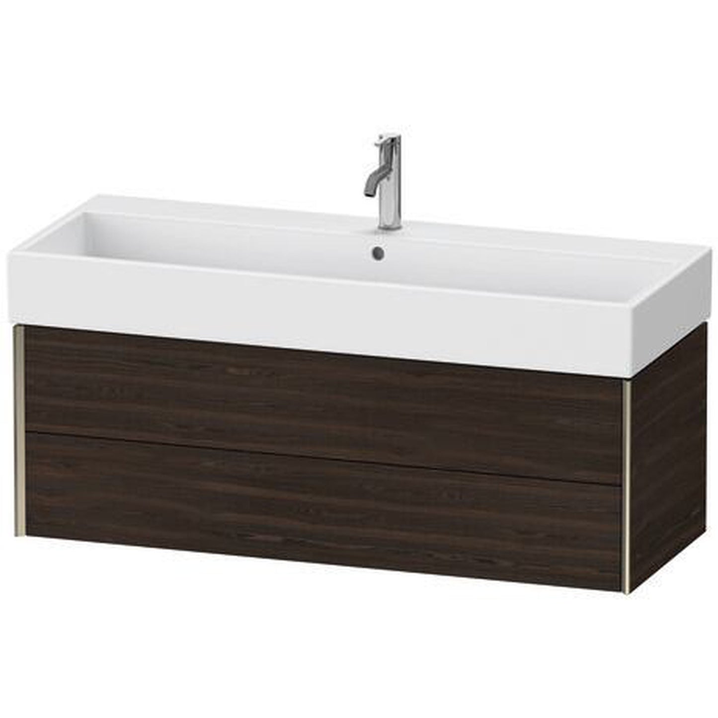 Duravit Xviu 47" x 16" x 18" Two Drawer Wall-Mount Vanity Unit, Brushed Walnut Real Wood Veneer (XV43380B169)