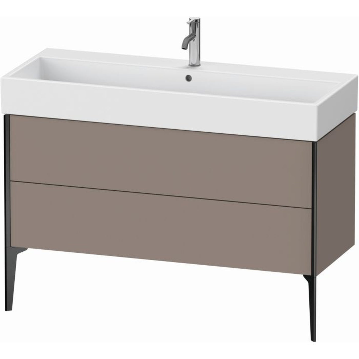 Duravit Xviu 47" x 19" x 18" Two Drawer Floorstanding Vanity Unit, Basalt Matt (XV45380B243)