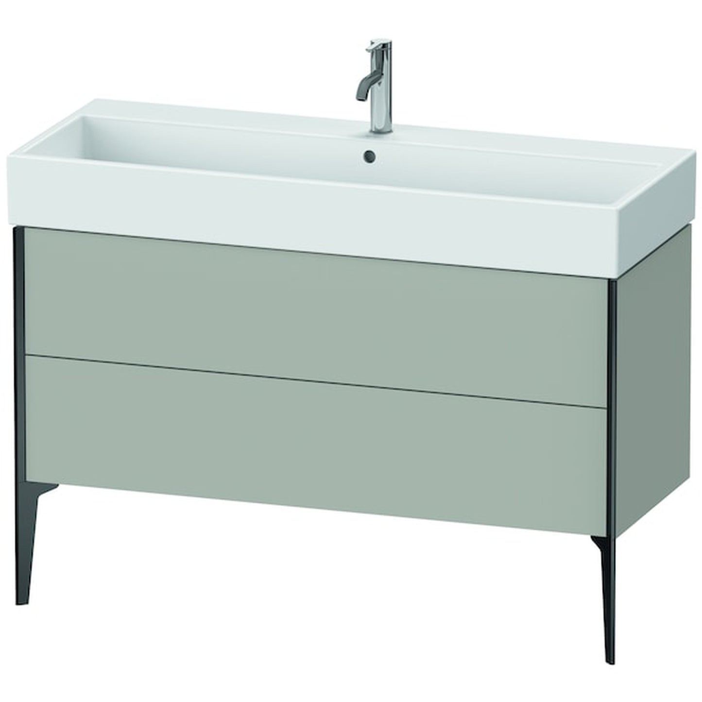Duravit Xviu 47" x 19" x 18" Two Drawer Floorstanding Vanity Unit, Concrete Grey Matt (XV45380B207)