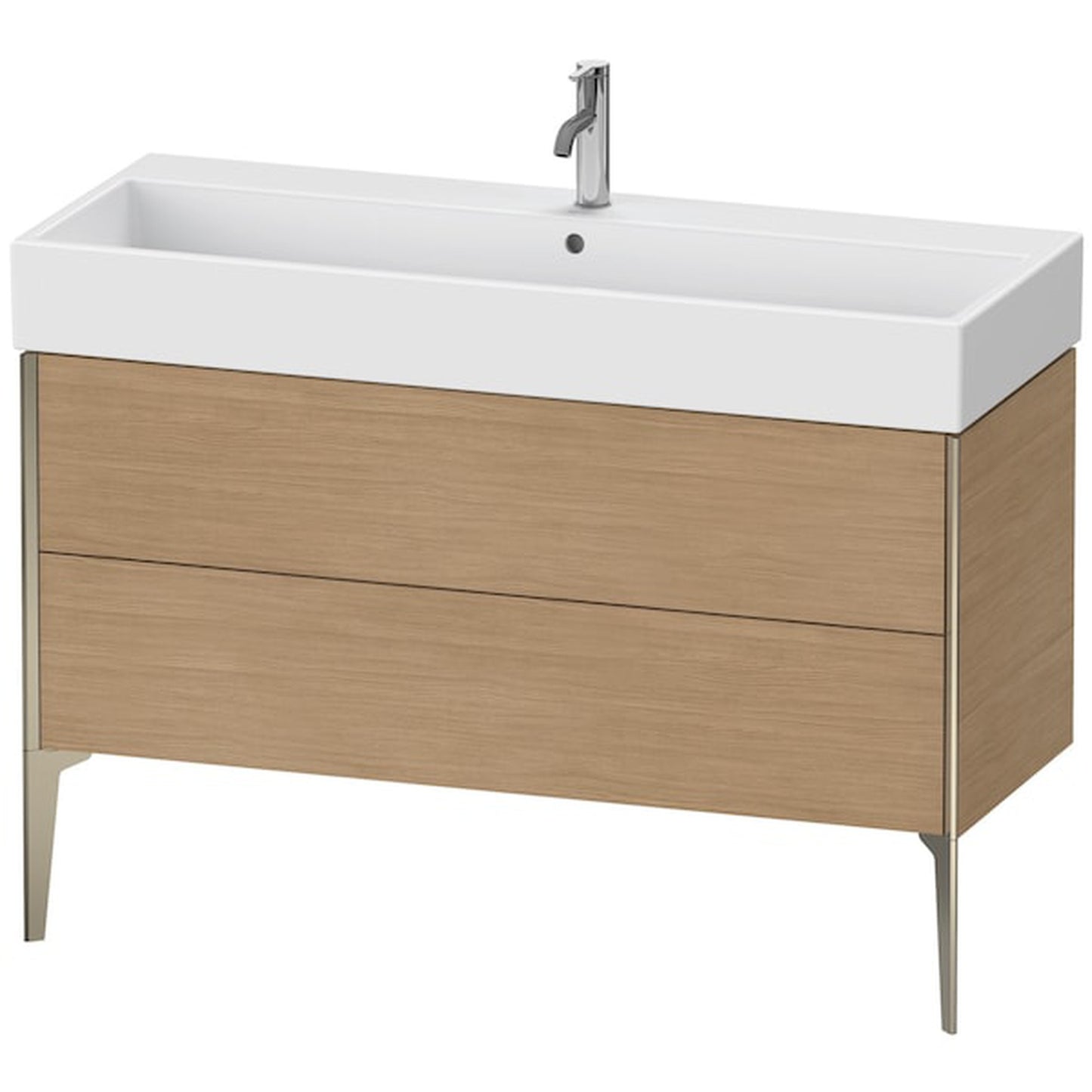 Duravit Xviu 47" x 19" x 18" Two Drawer Floorstanding Vanity Unit, European Oak (XV45380B152)