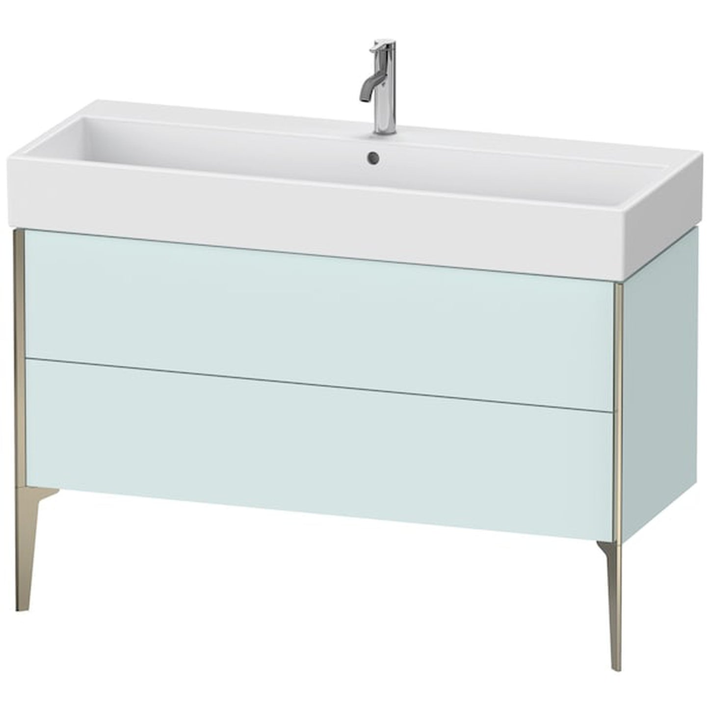 Duravit Xviu 47" x 19" x 18" Two Drawer Floorstanding Vanity Unit, Light Blue (XV45380B109)