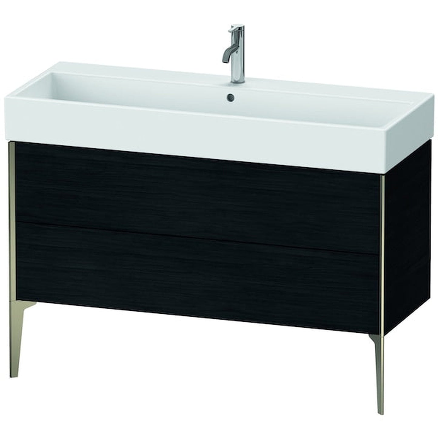 Duravit Xviu 47" x 19" x 18" Two Drawer Floorstanding Vanity Unit, Oak Black (XV45380B116)
