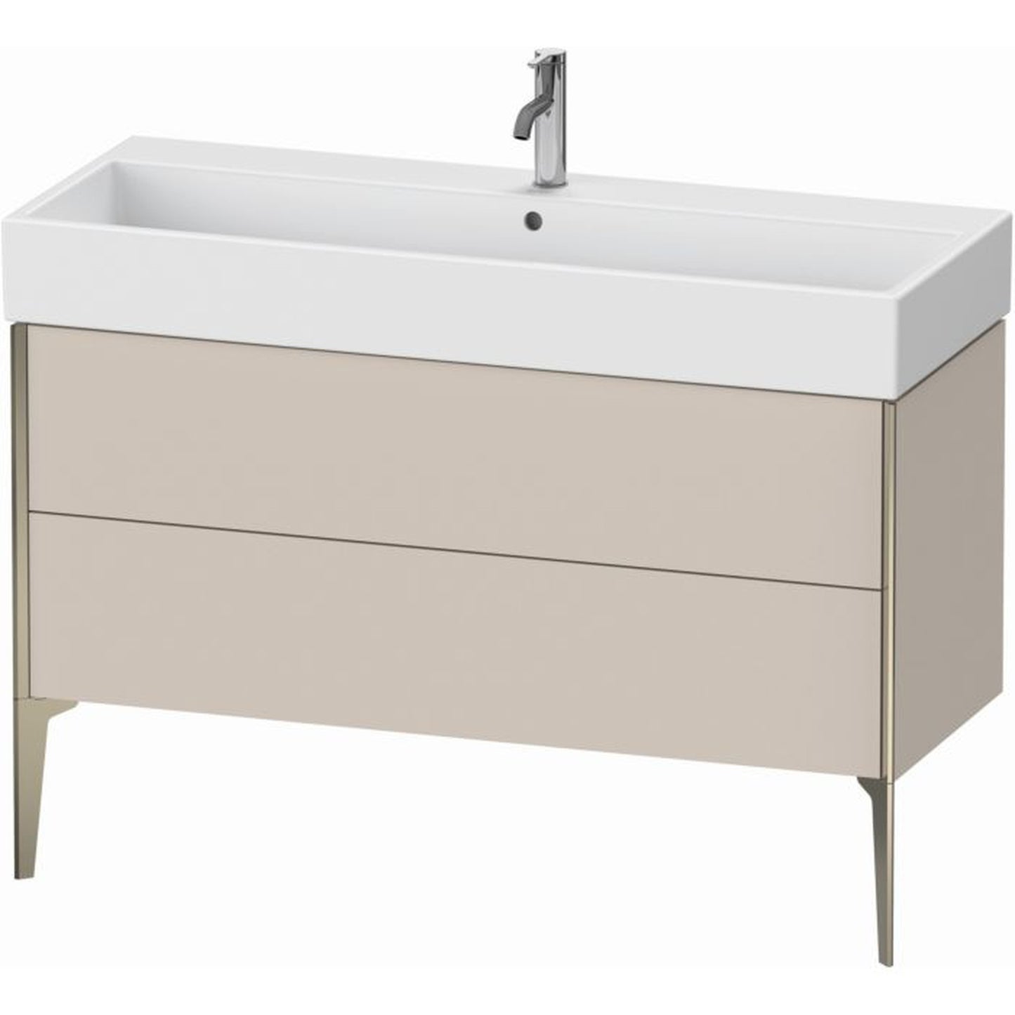 Duravit Xviu 47" x 19" x 18" Two Drawer Floorstanding Vanity Unit, Taupe Matt (XV45380B191)