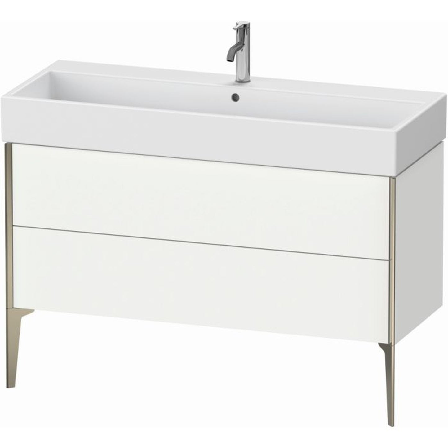 Duravit Xviu 47" x 19" x 18" Two Drawer Floorstanding Vanity Unit, White Matt (XV45380B118)