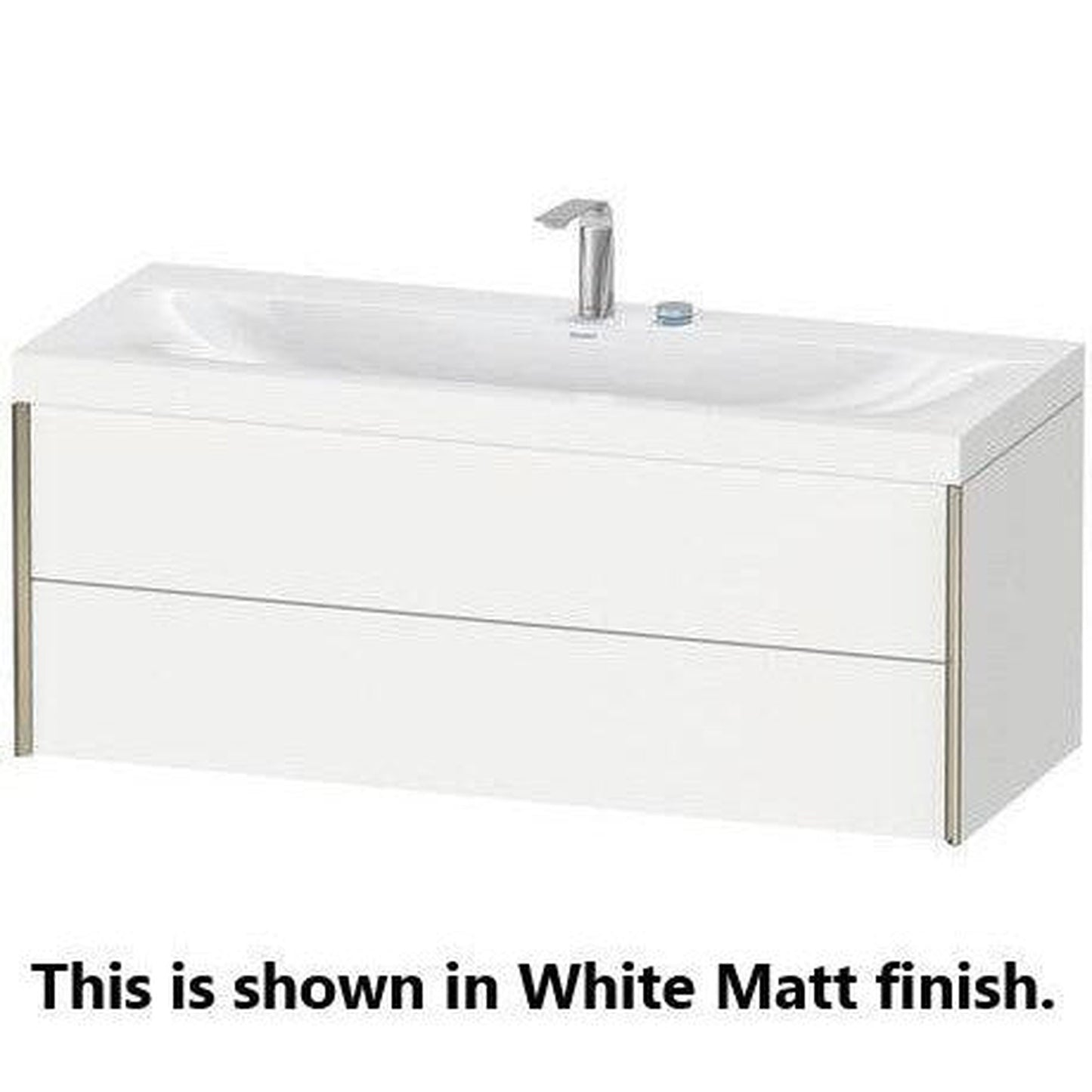 Duravit Xviu 47" x 20" x 19" Two Drawer C-Bonded Wall-Mount Vanity Kit With Two Tap Holes, Pine Terra (XV4617EB251P)