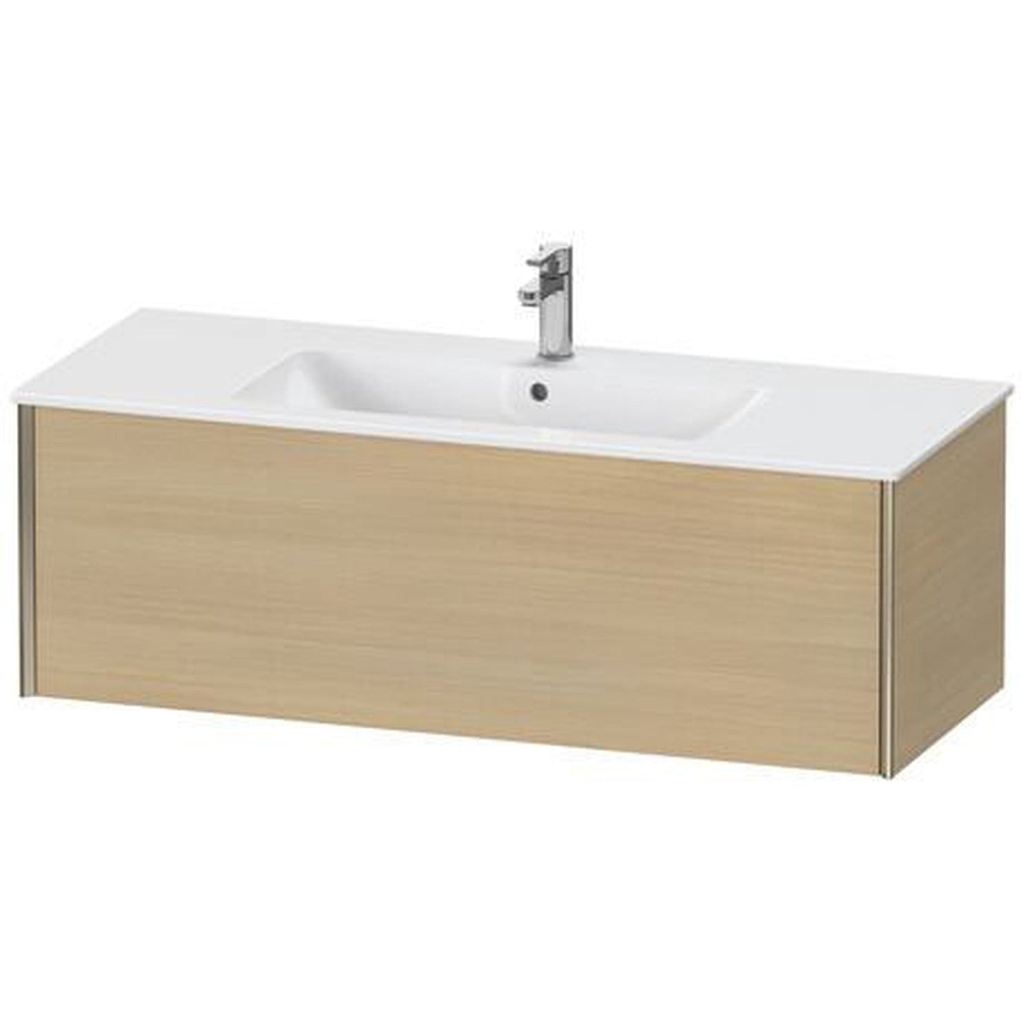 Duravit Xviu 48" x 16" x 19" One Drawer Wall-Mount Vanity Unit, Mediterreanean Oak Real Wood Veneer (XV40280B171)
