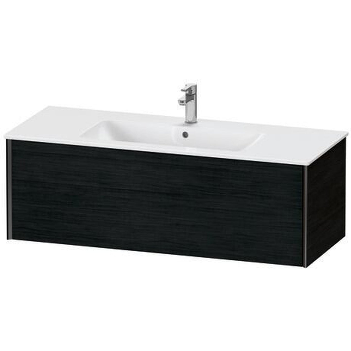 Duravit Xviu 48" x 16" x 19" One Drawer Wall-Mount Vanity Unit, Oak Black (XV40280B216)
