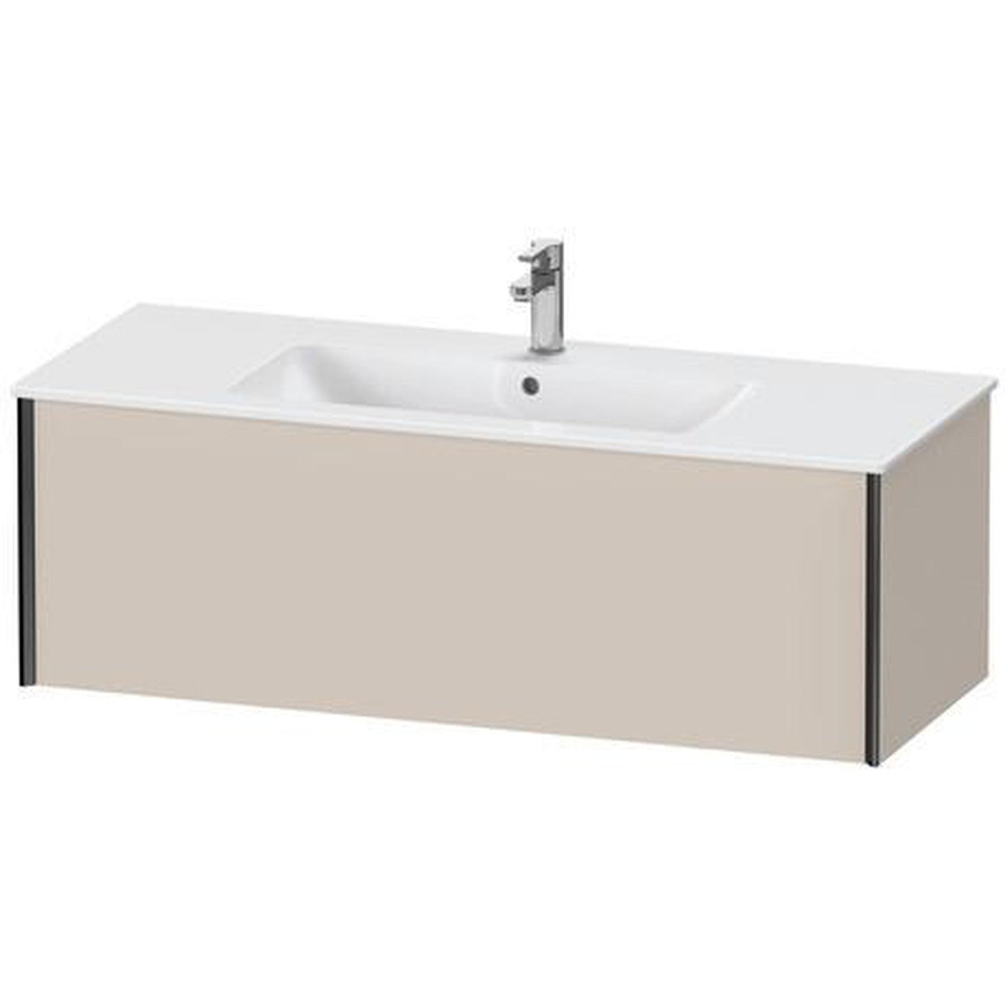 Duravit Xviu 48" x 16" x 19" One Drawer Wall-Mount Vanity Unit, Taupe Matt (XV40280B291)