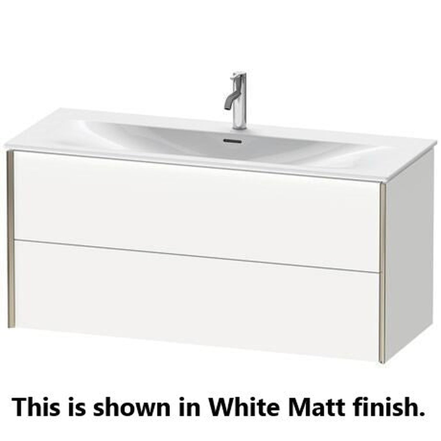 Duravit Xviu 48" x 22" x 17" Two Drawer Wall-Mount Vanity Unit, Cashmere Oak (XV41360B211)