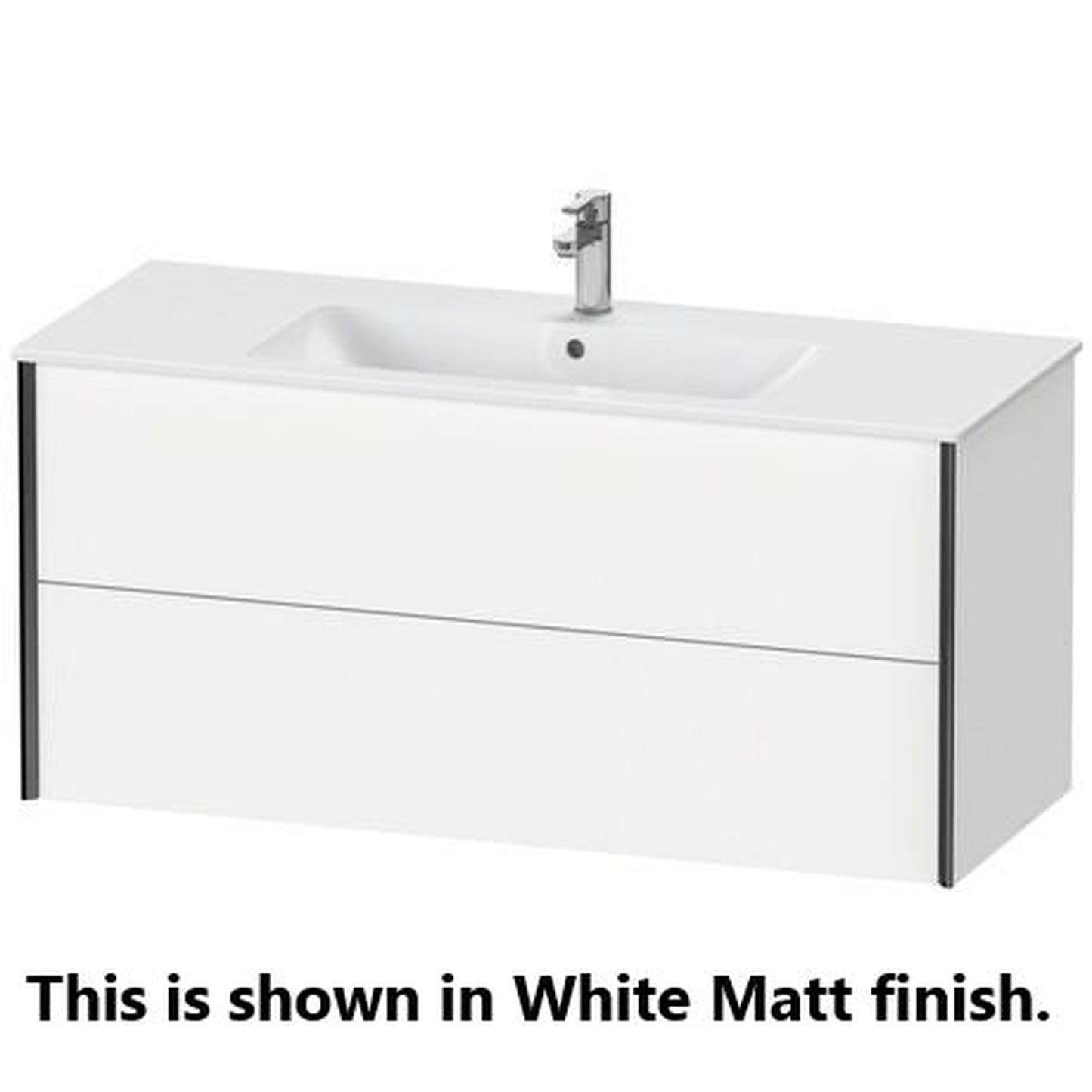 Duravit Xviu 48" x 22" x 19" Two Drawer Wall-Mount Vanity Unit, Brushed Oak (XV41280B112)