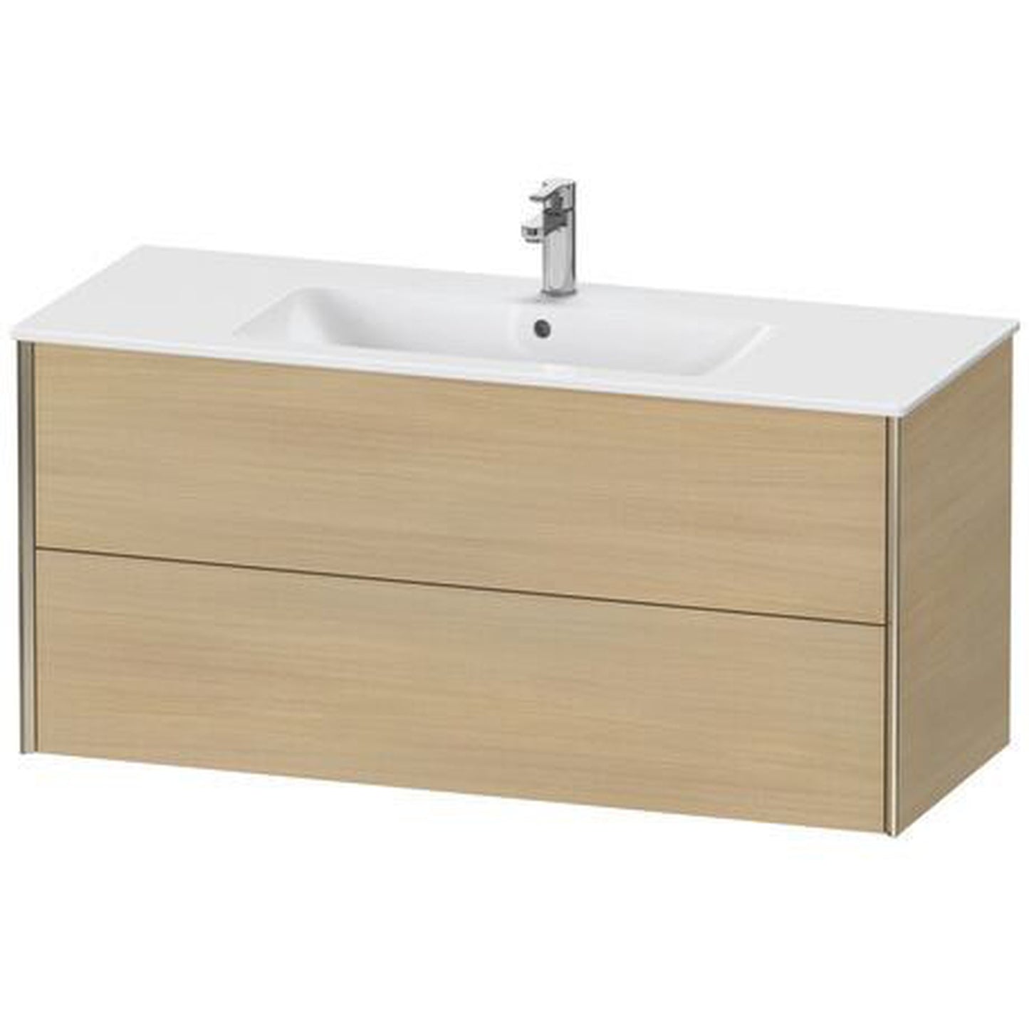 Duravit Xviu 48" x 22" x 19" Two Drawer Wall-Mount Vanity Unit, Mediterreanean Oak Real Wood Veneer (XV41280B171)