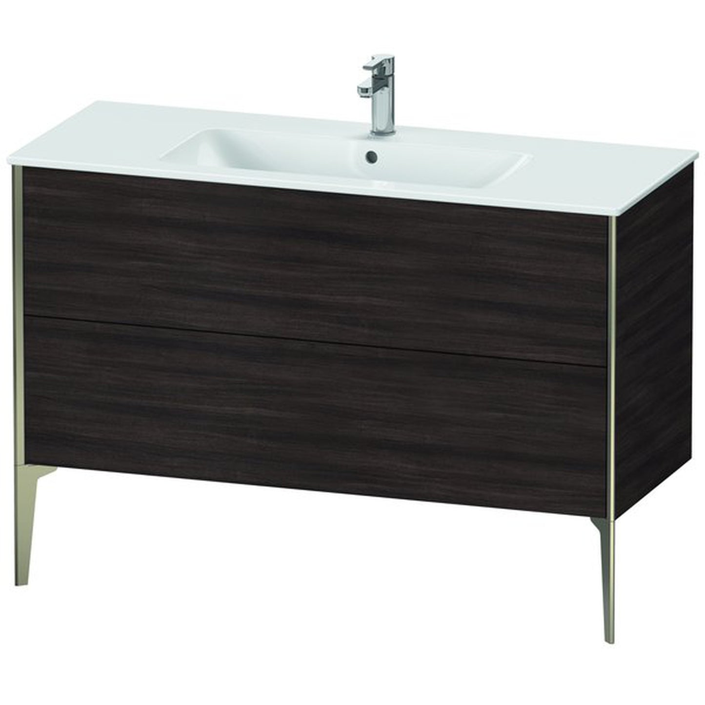 Duravit Xviu 48" x 23" x 19" Two Drawer Floorstanding Vanity Unit, Chestnut Dark (XV44840B153)