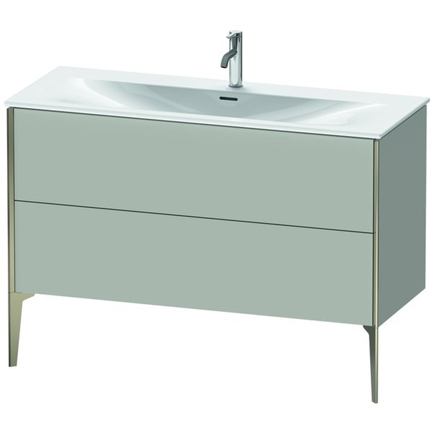 Duravit Xviu 48" x 23" x 19" Two Drawer Floorstanding Vanity Unit, Concrete Grey Matt (XV43040B107)