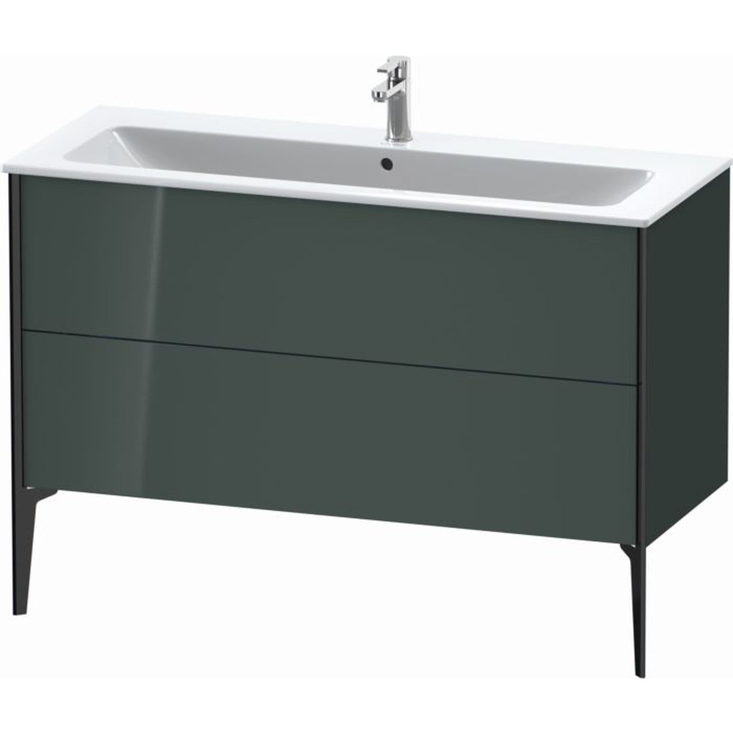 Duravit Xviu 48" x 23" x 19" Two Drawer Floorstanding Vanity Unit, Dolomiti Grey High Gloss Lacquer (XV44840B238)