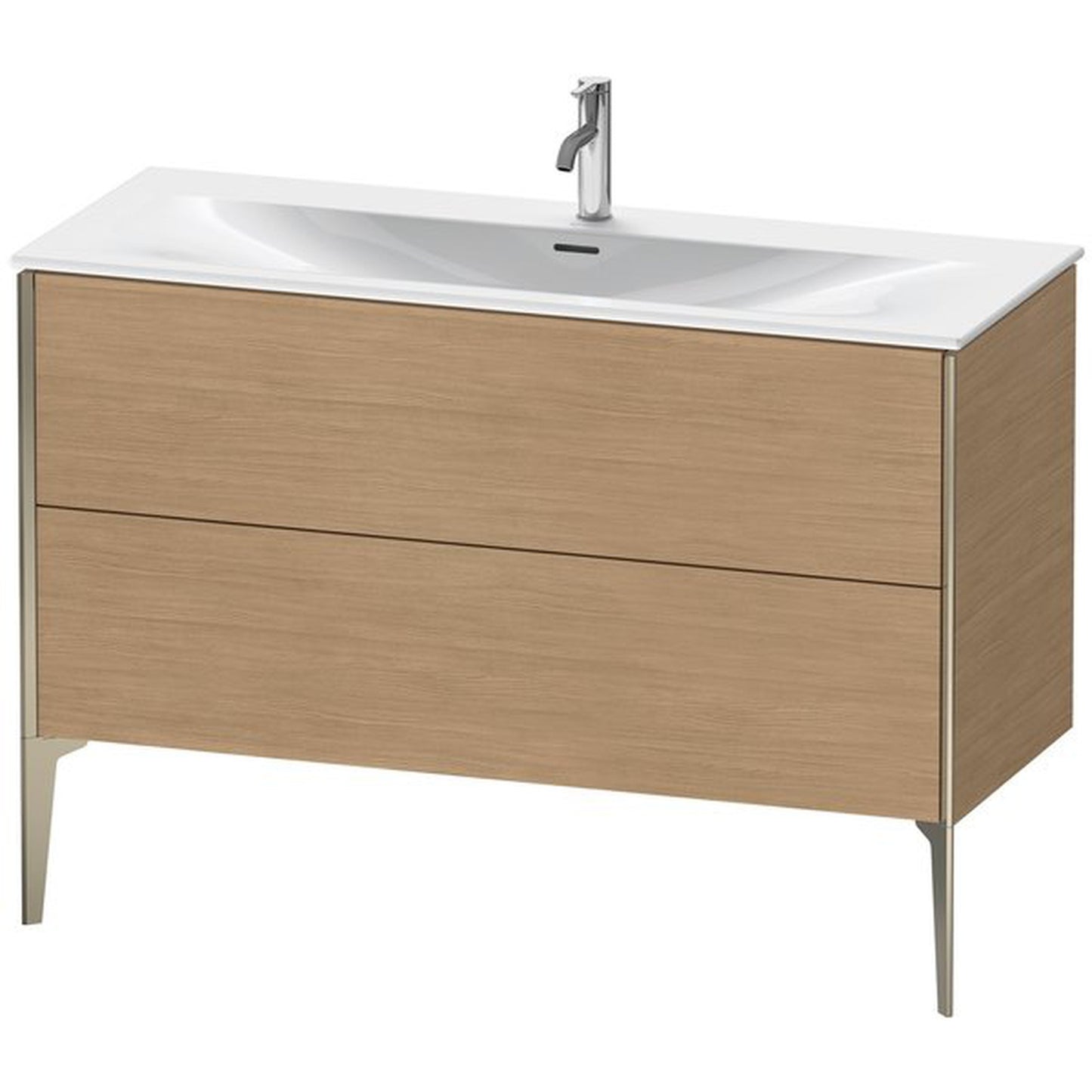 Duravit Xviu 48" x 23" x 19" Two Drawer Floorstanding Vanity Unit, European Oak (XV43040B152)