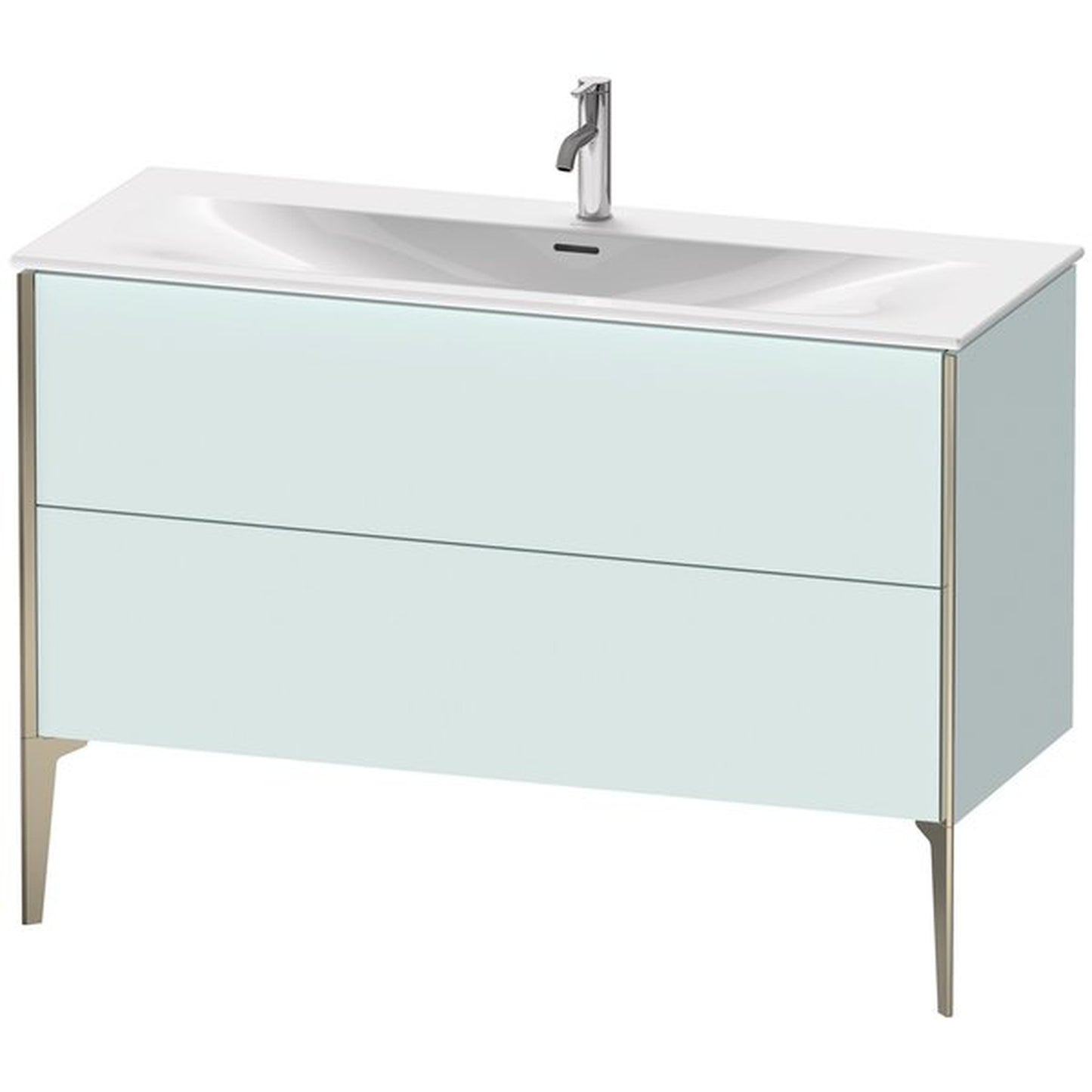 Duravit Xviu 48" x 23" x 19" Two Drawer Floorstanding Vanity Unit, Light Blue (XV43040B109)