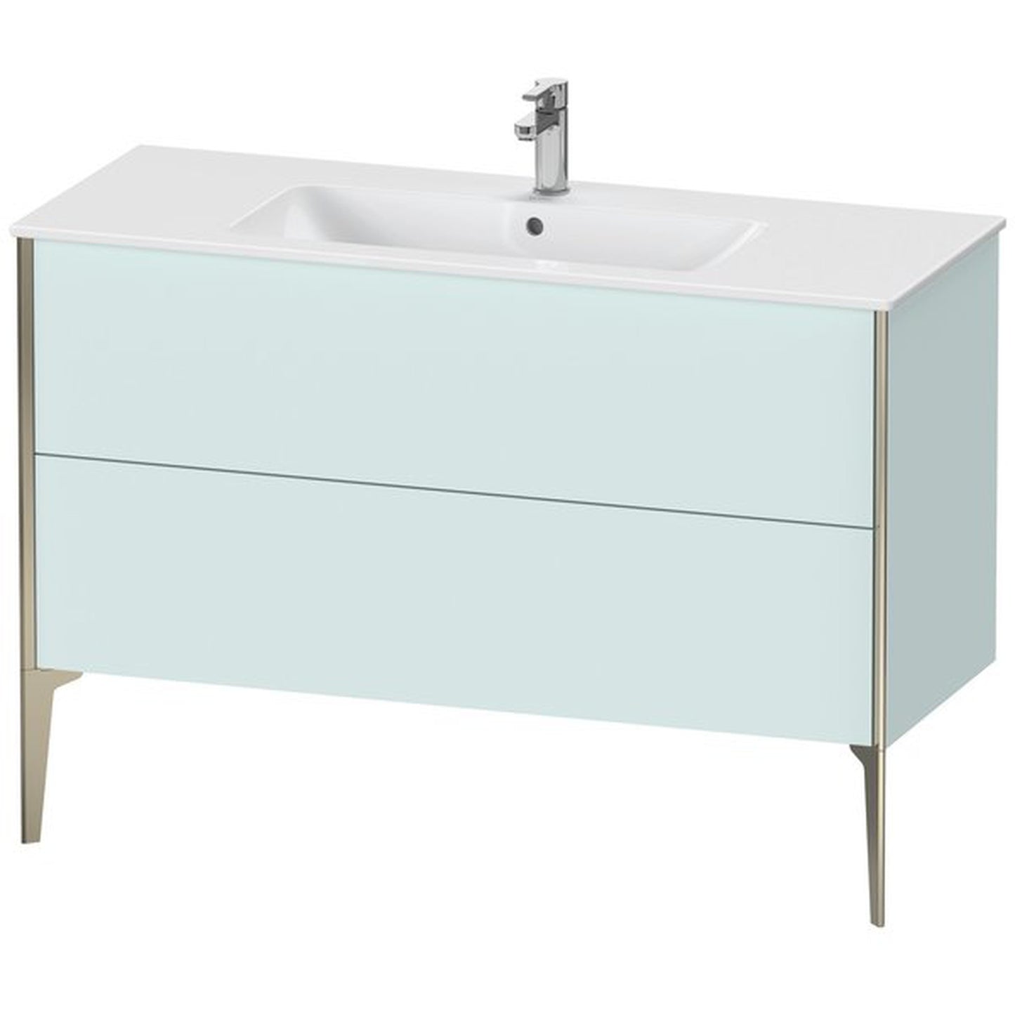 Duravit Xviu 48" x 23" x 19" Two Drawer Floorstanding Vanity Unit, Light Blue (XV44840B109)