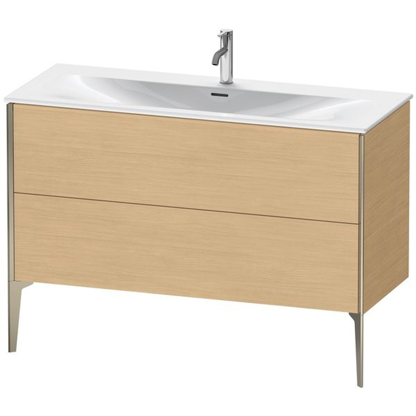 Duravit Xviu 48" x 23" x 19" Two Drawer Floorstanding Vanity Unit, Natural Oak (XV43040B130)