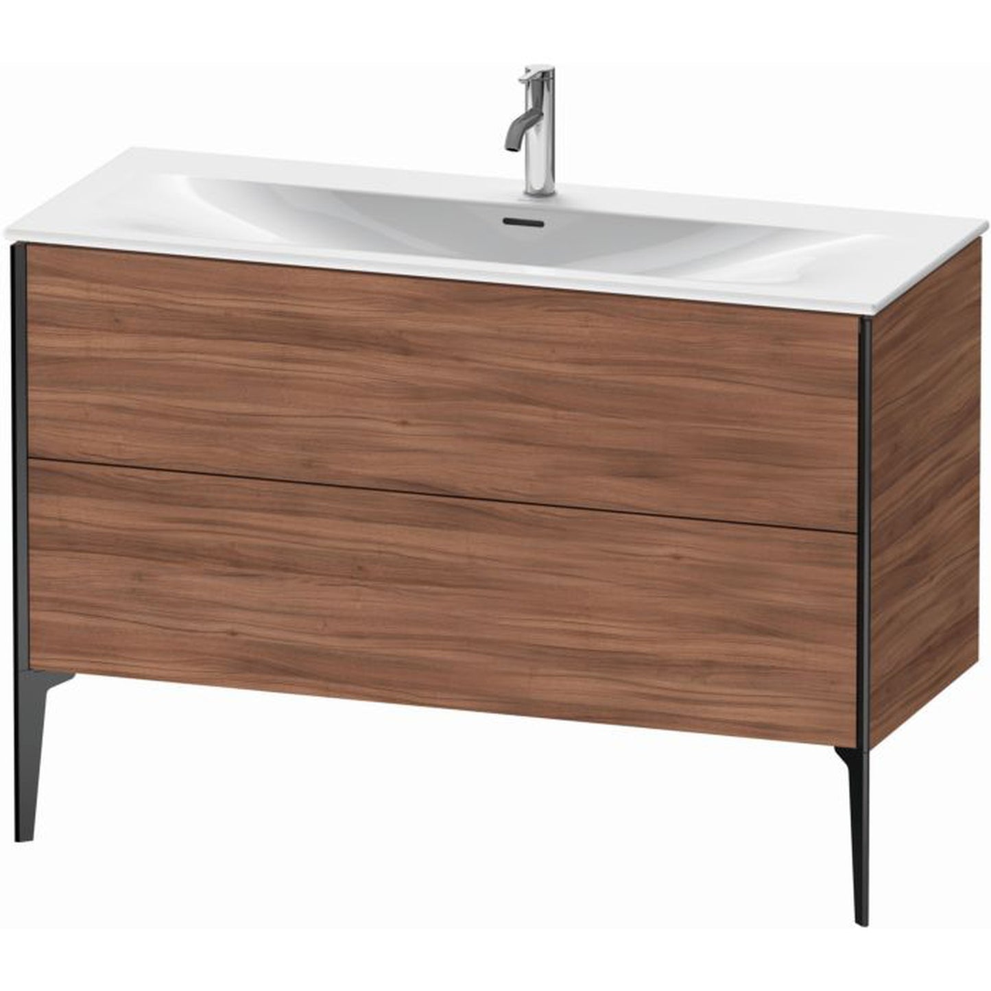 Duravit Xviu 48" x 23" x 19" Two Drawer Floorstanding Vanity Unit, Natural Walnut (XV43040B279)