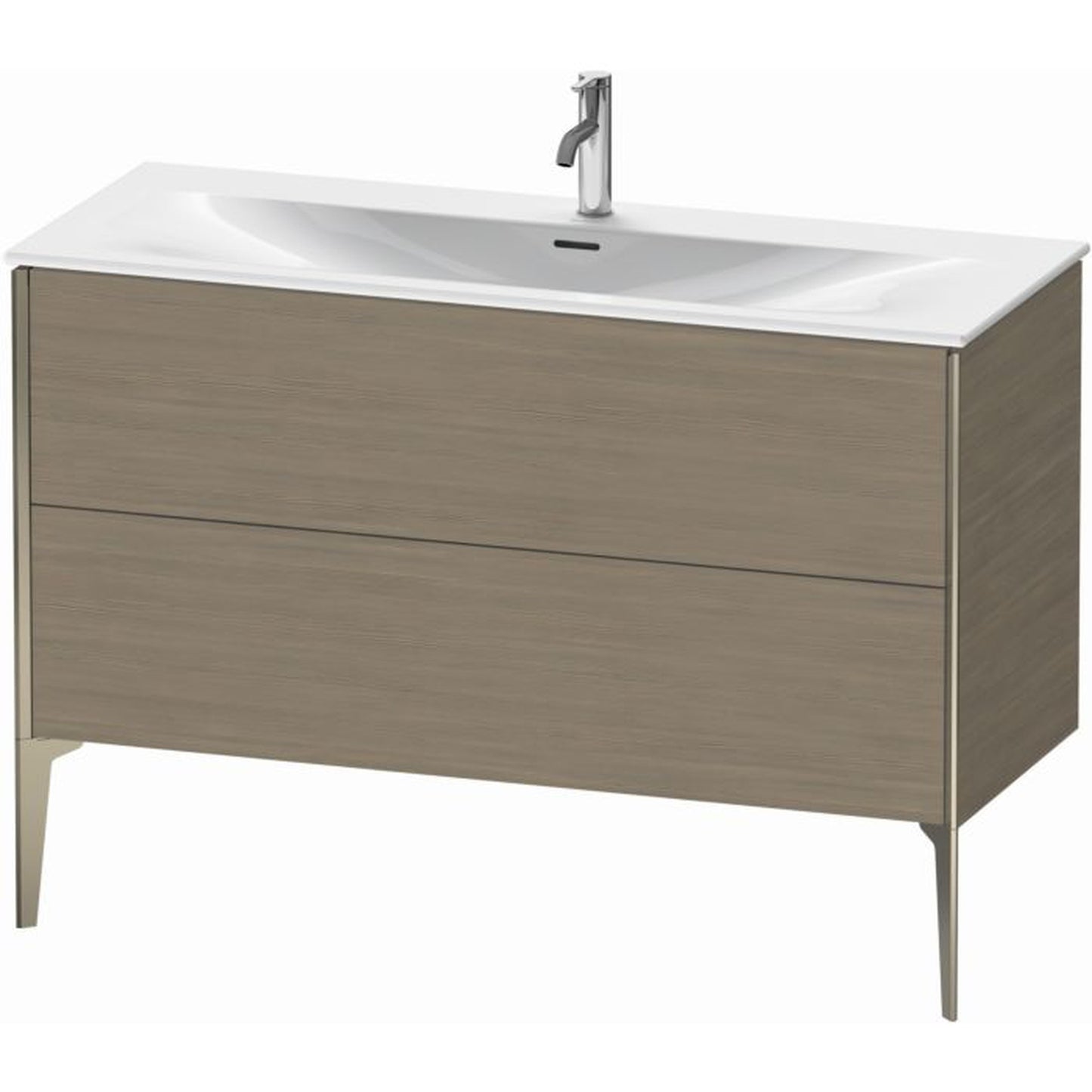 Duravit Xviu 48" x 23" x 19" Two Drawer Floorstanding Vanity Unit, Oak Terra (XV43040B135)