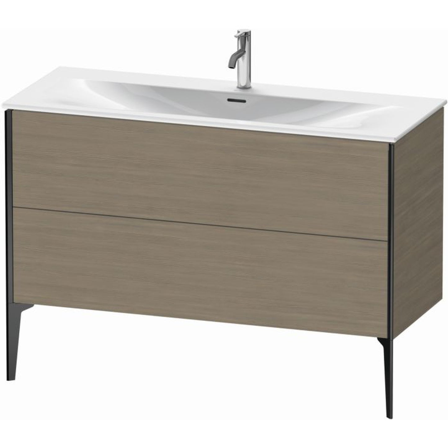 Duravit Xviu 48" x 23" x 19" Two Drawer Floorstanding Vanity Unit, Oak Terra (XV43040B235)