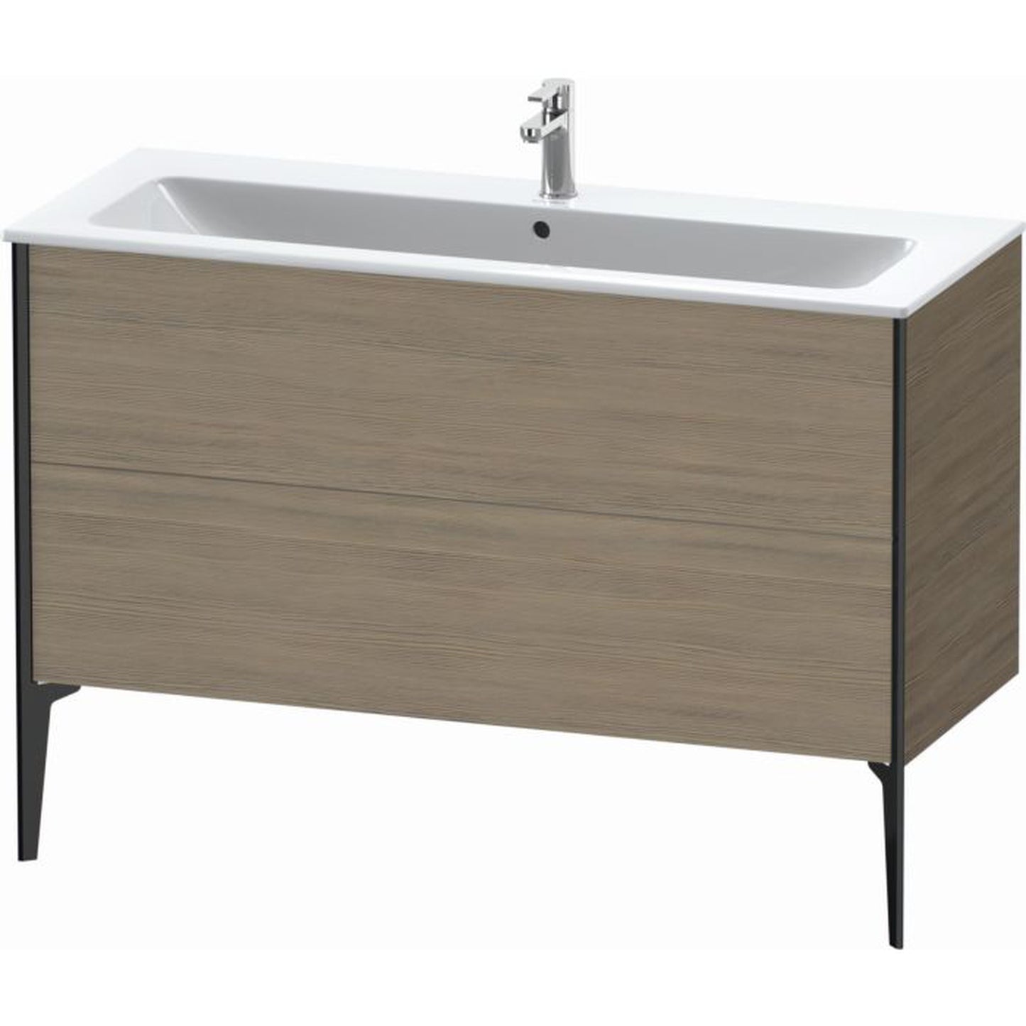 Duravit Xviu 48" x 23" x 19" Two Drawer Floorstanding Vanity Unit, Oak Terra (XV44840B235)