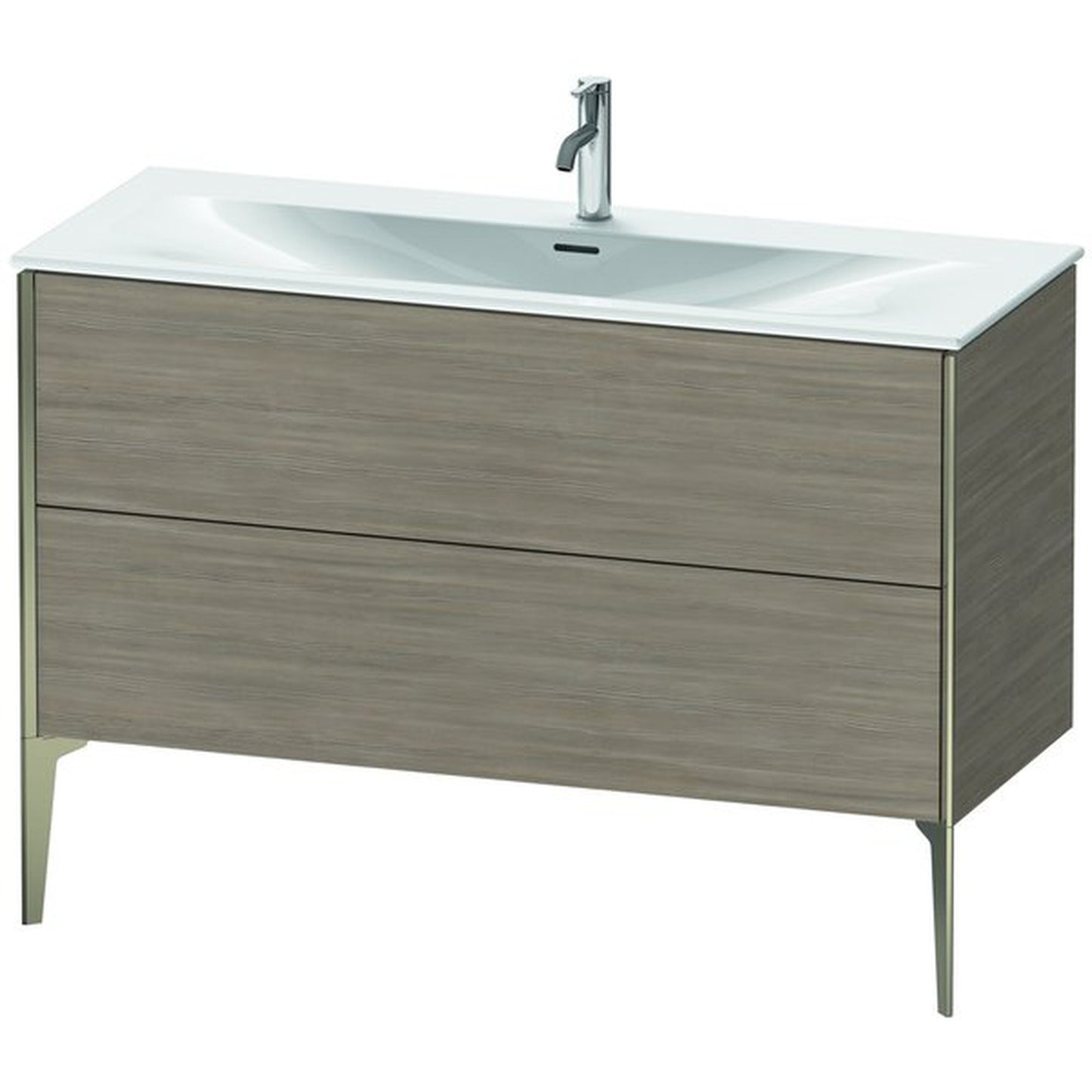 Duravit Xviu 48" x 23" x 19" Two Drawer Floorstanding Vanity Unit, Pine Silver (XV43040B131)