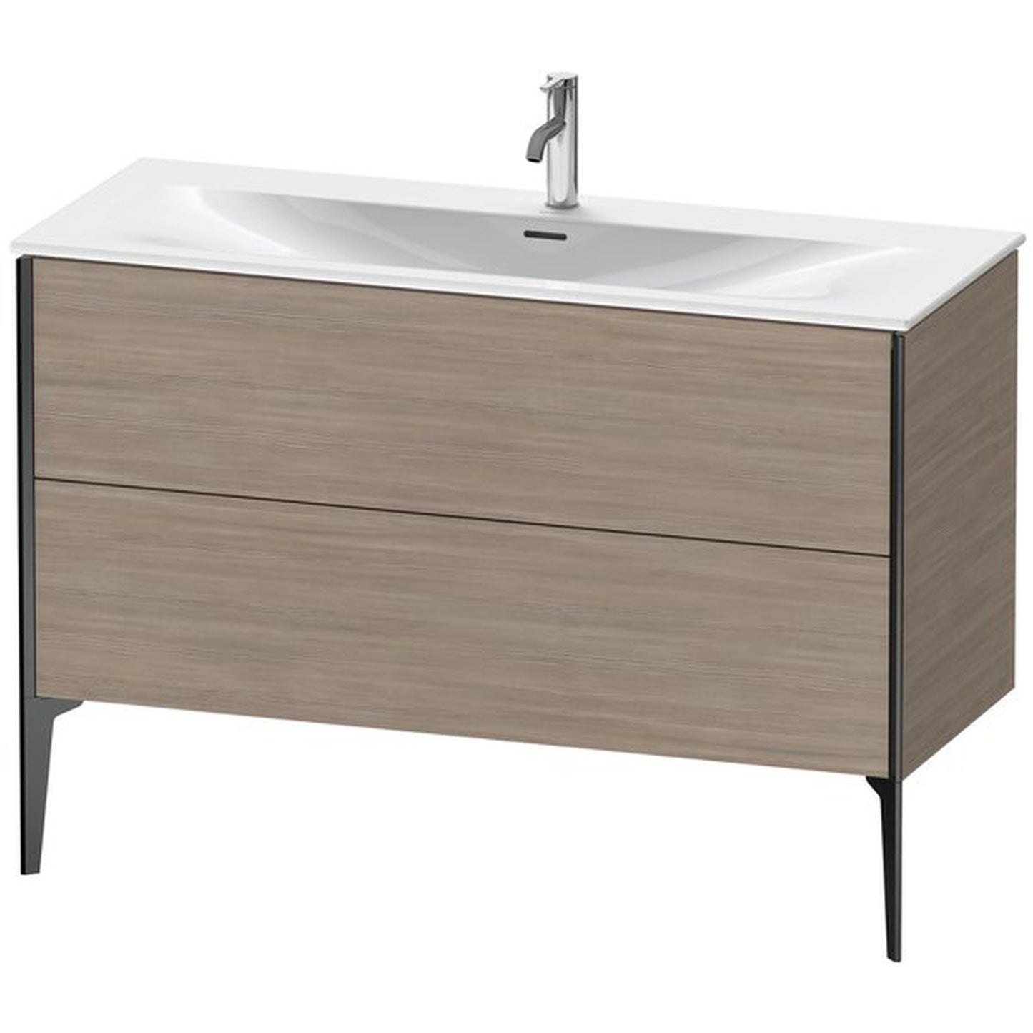 Duravit Xviu 48" x 23" x 19" Two Drawer Floorstanding Vanity Unit, Pine Silver (XV43040B231)