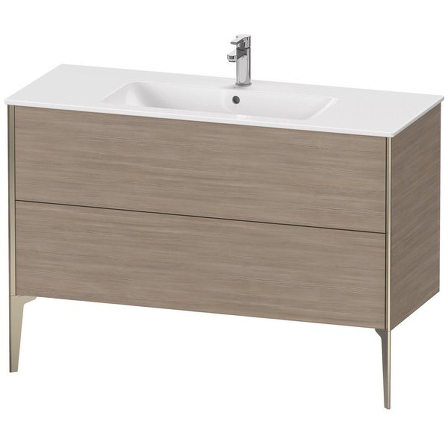 Duravit Xviu 48" x 23" x 19" Two Drawer Floorstanding Vanity Unit, Pine Silver (XV44840B131)