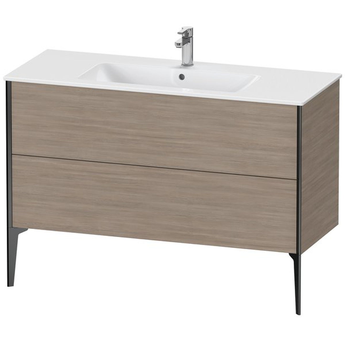 Duravit Xviu 48" x 23" x 19" Two Drawer Floorstanding Vanity Unit, Pine Silver (XV44840B231)