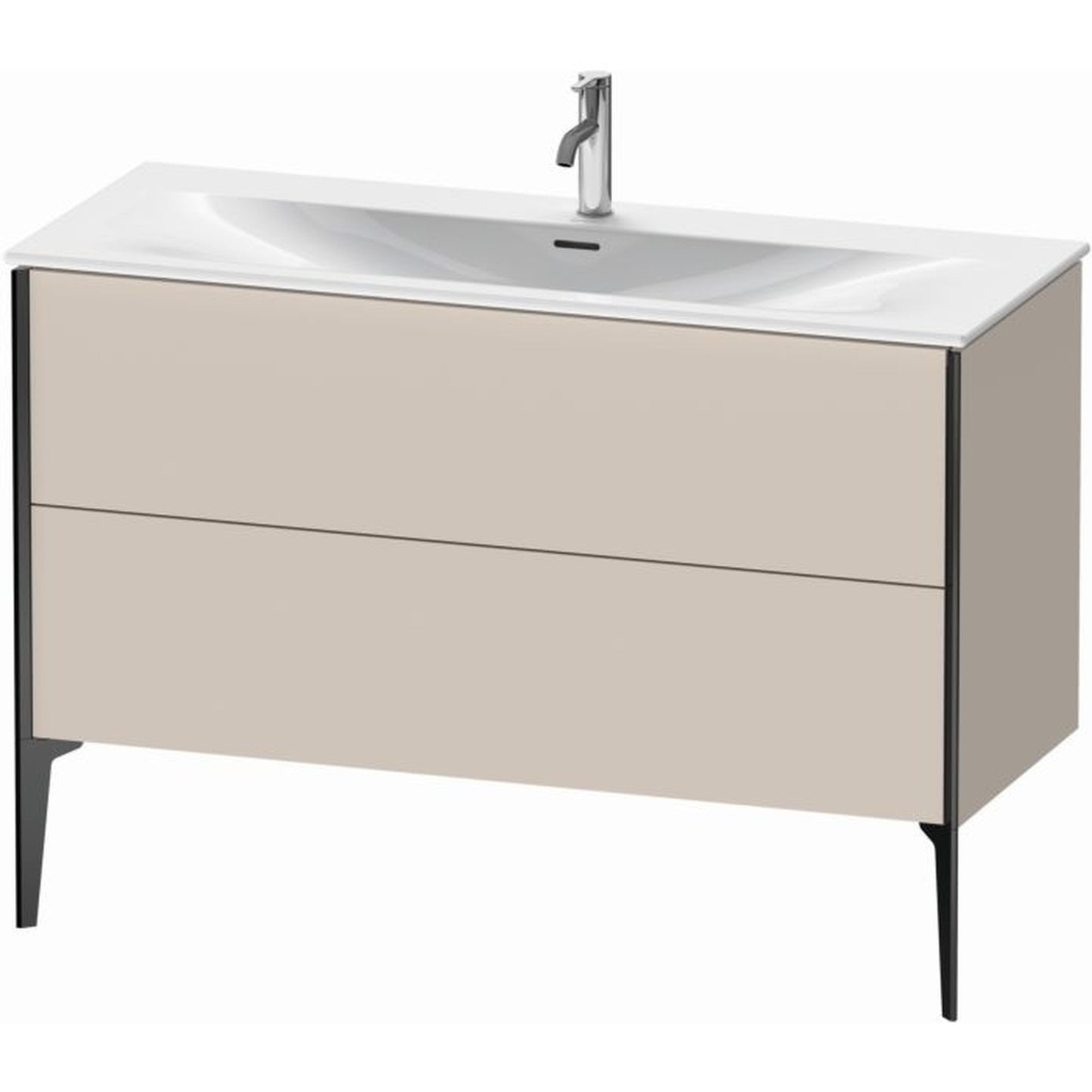 Duravit Xviu 48" x 23" x 19" Two Drawer Floorstanding Vanity Unit, Taupe Matt (XV43040B291)