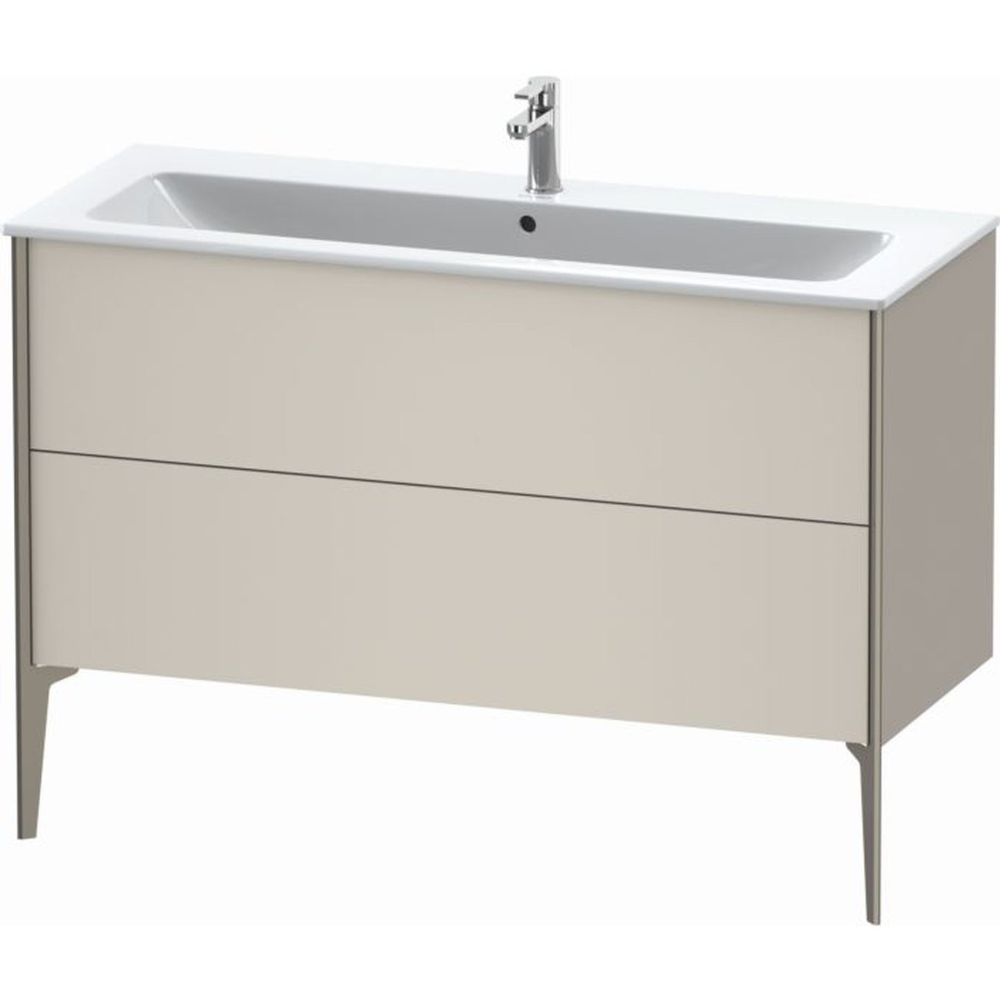 Duravit Xviu 48" x 23" x 19" Two Drawer Floorstanding Vanity Unit, Taupe Matt (XV44840B191)