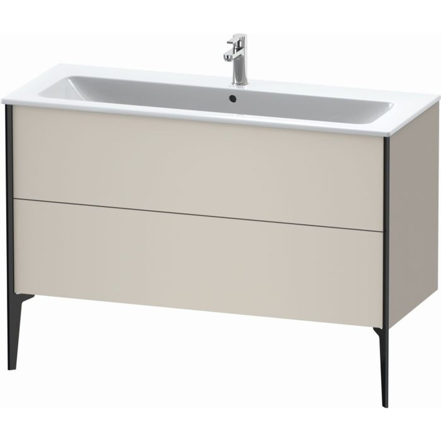 Duravit Xviu 48" x 23" x 19" Two Drawer Floorstanding Vanity Unit, Taupe Matt (XV44840B291)