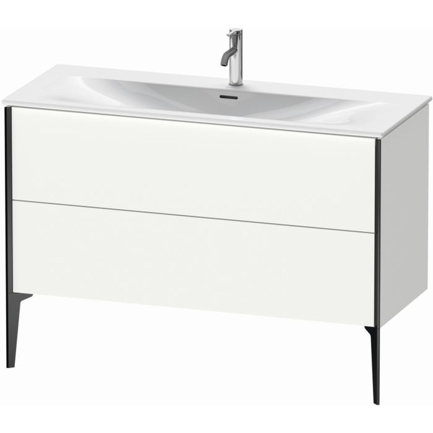 Duravit Xviu 48" x 23" x 19" Two Drawer Floorstanding Vanity Unit, White Matt (XV43040B218)