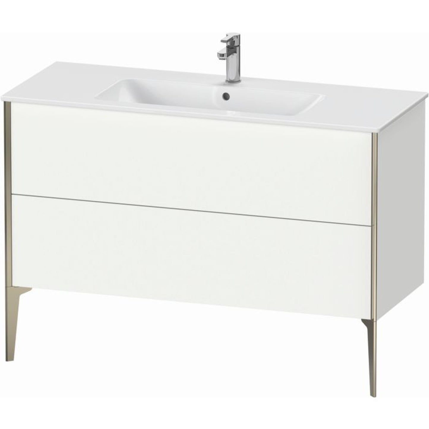 Duravit Xviu 48" x 23" x 19" Two Drawer Floorstanding Vanity Unit, White Matt (XV44840B118)