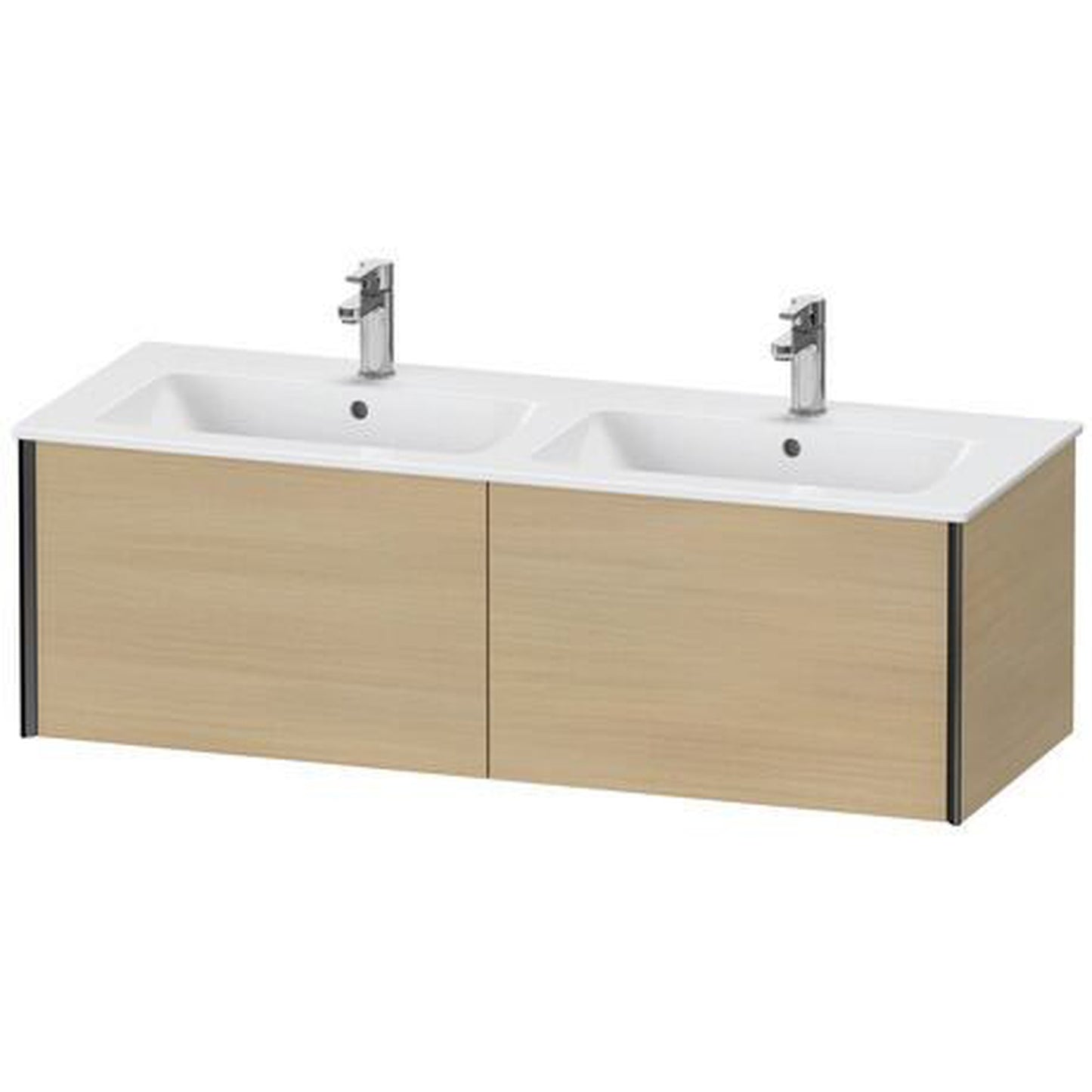 Duravit Xviu 50" x 16" x 19" Two Drawer Wall-Mount Vanity Unit, Mediterreanean Oak Real Wood Veneer (XV40290B271)