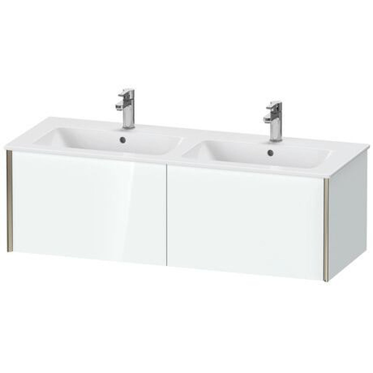 Duravit Xviu 50" x 16" x 19" Two Drawer Wall-Mount Vanity Unit, White High Gloss Lacquer (XV40290B185)