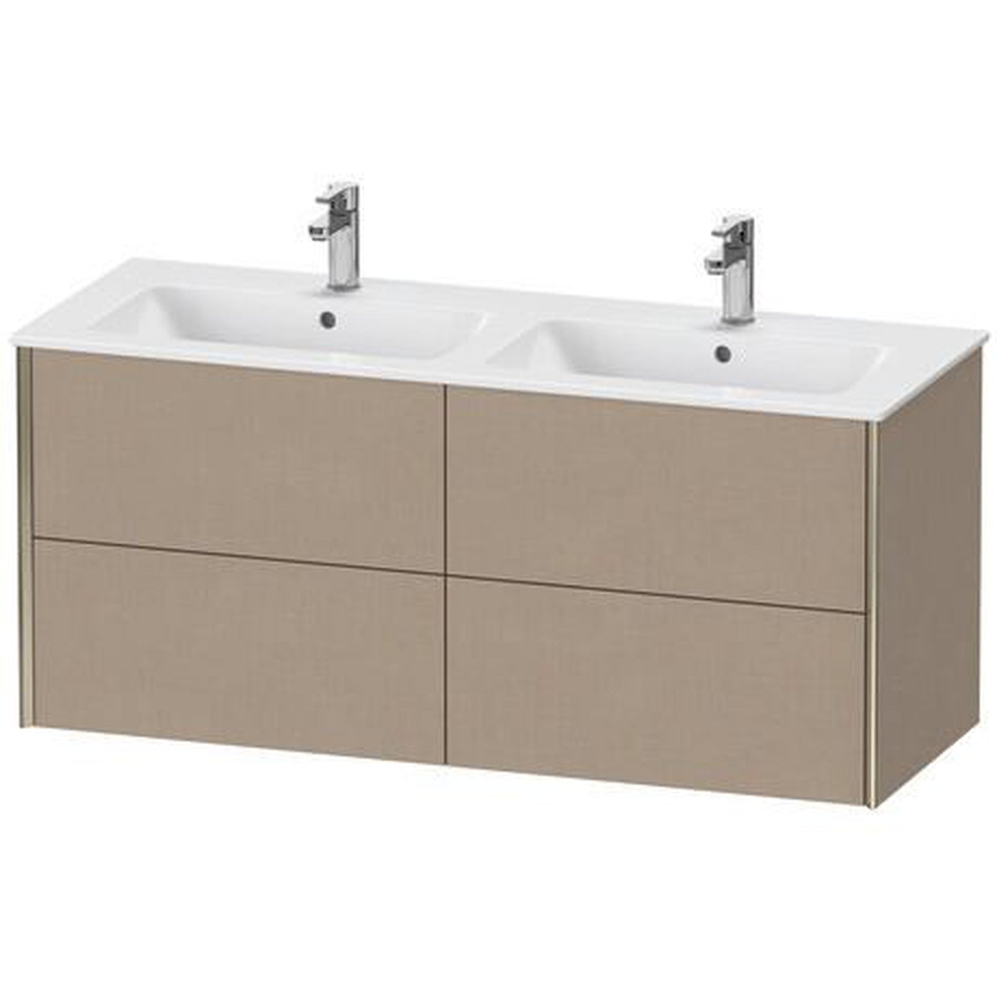 Duravit Xviu 50" x 22" x 19" Four Drawer Wall-Mount Vanity Unit, Linen (XV41290B175)