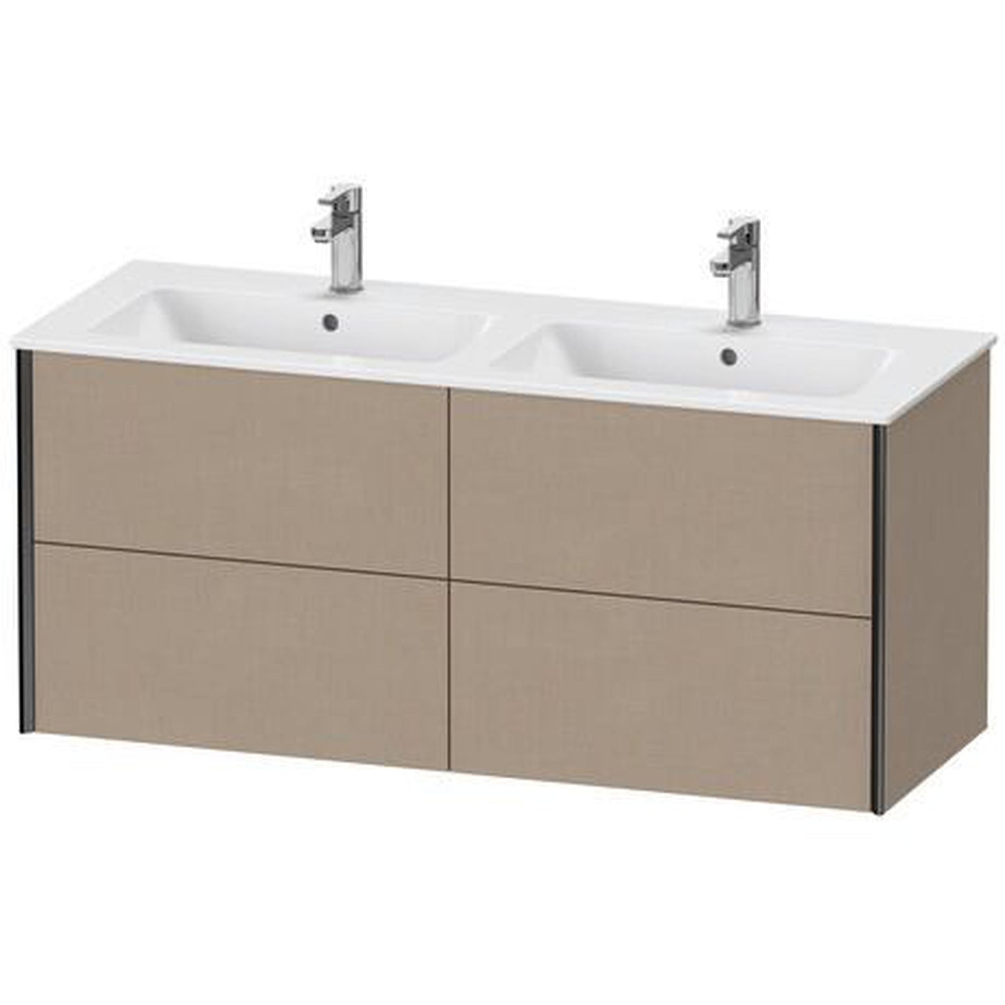 Duravit Xviu 50" x 22" x 19" Four Drawer Wall-Mount Vanity Unit, Linen (XV41290B275)