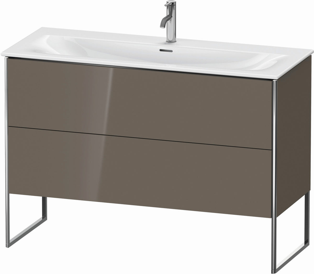 Duravit XSquare 48" Flannel Gray Two Drawer Floorstanding Vanity Unit (XS452608989)