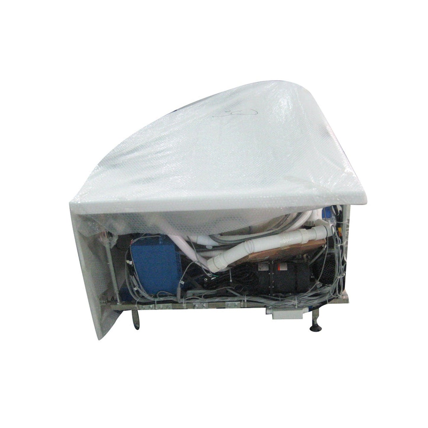 Eago Left Corner Whirlpool 5 ft Clear Rounded Acrylic White Bathtub