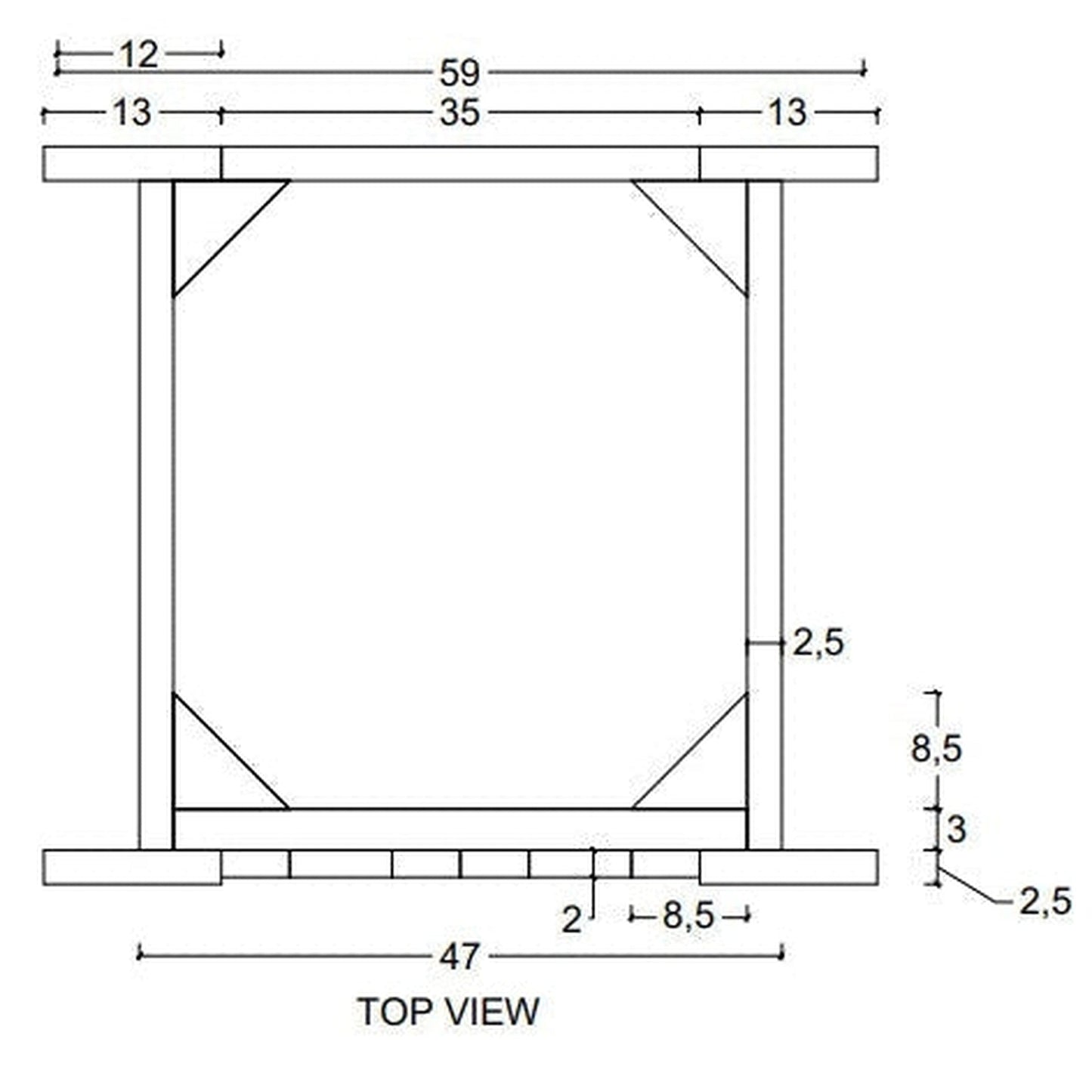 EcoDecors Curvature 24" EarthyTeak Solid Teak Wood Fully Assembled Freestanding Vanity Base