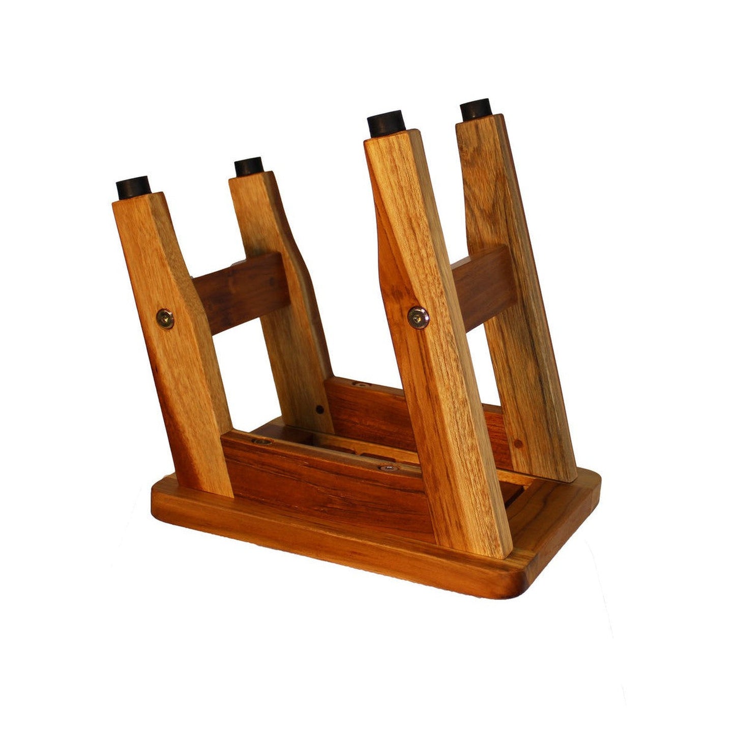 EcoDecors Eleganto 12" EarthyTeak Solid Teak Wood Compact Teak Shaving Foot Rest