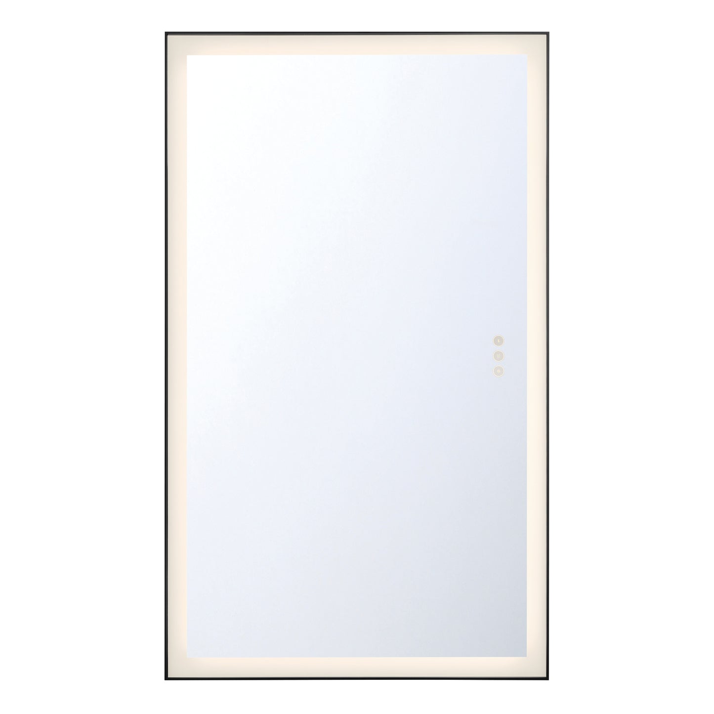 Eurofase Lighting Lenora 54" Integrated LED Anodized Black Glass Frame Rectangle Dimmable Mirror