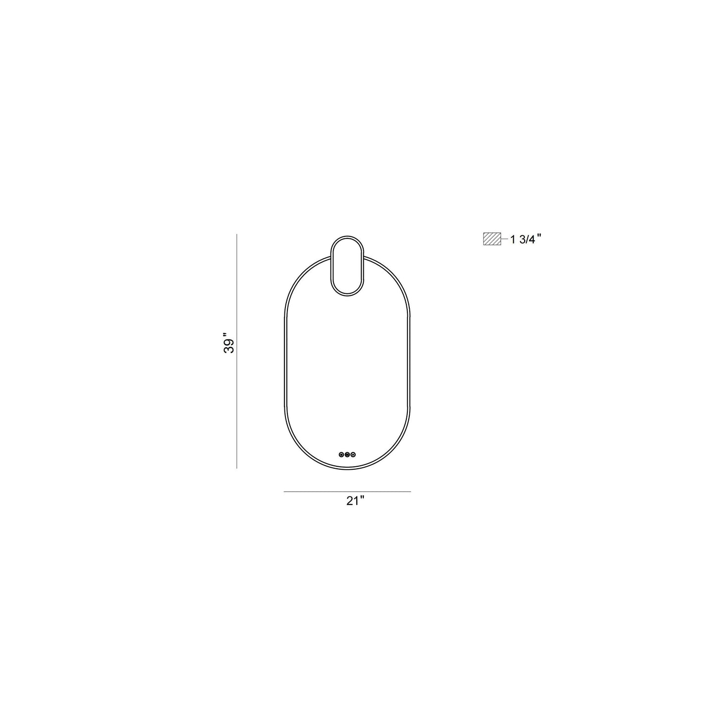 Eurofase Lighting Mrissa 39" Integrated LED Gold Alabaster Frame Dimmable Mirror