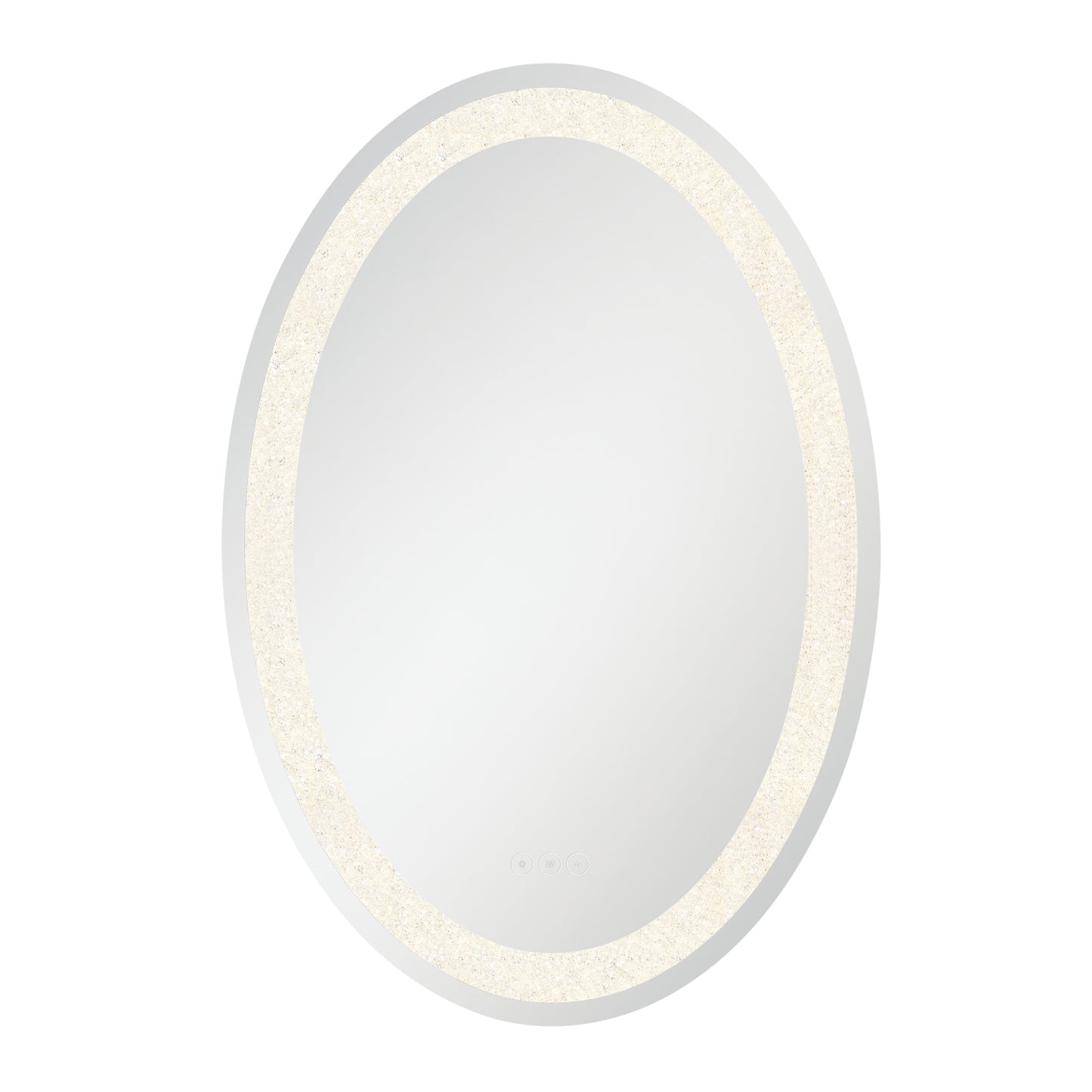 Eurofase Lighting Silvana 32" Integrated LED Back-Lit Crystal Glass Frame Oval Dimmable Mirror