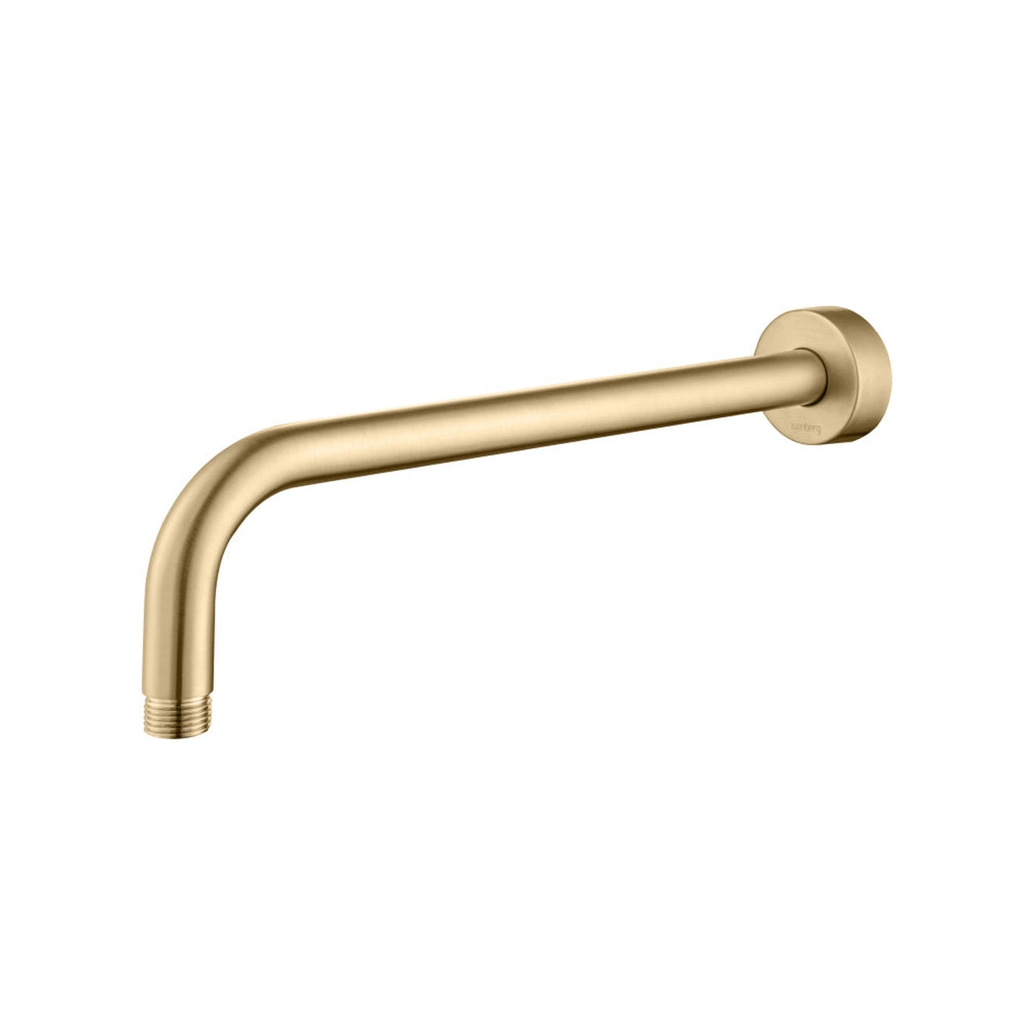 Flusso Faucets 12" Brushed Bronze PVD Wall Mount Round Shower Arm With Flange
