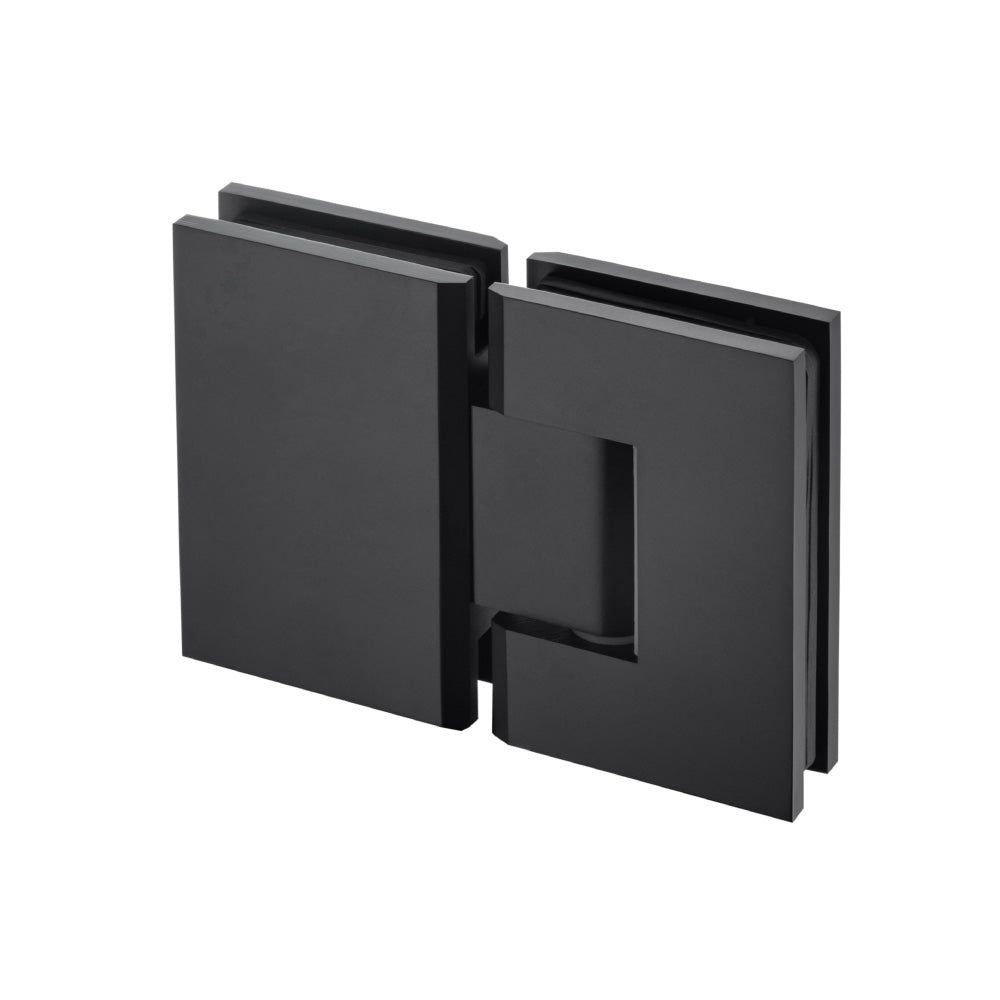 Flusso Faucets 180 Degrees Glass To Glass Shower Door Hinge in Matte Black Finish