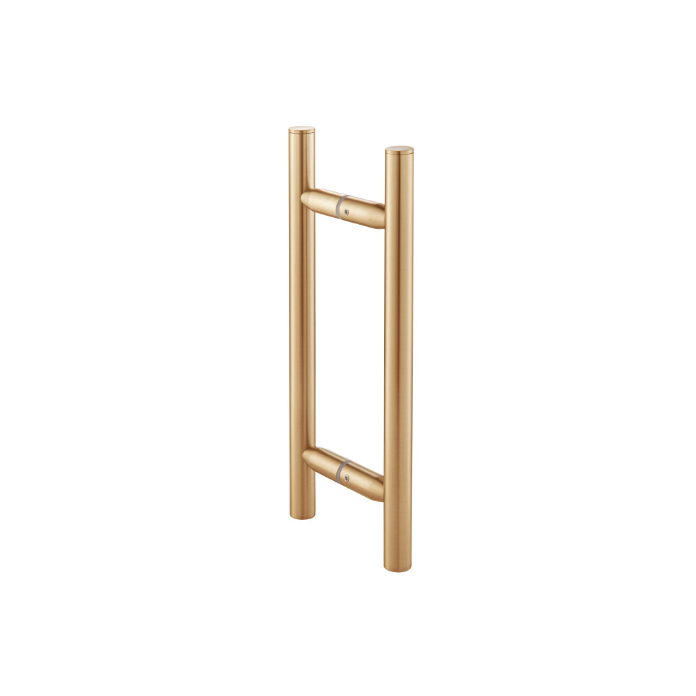 Flusso Faucets 8" Back-To-Back Shower Door Pull Handle in Brushed Bronze Finish