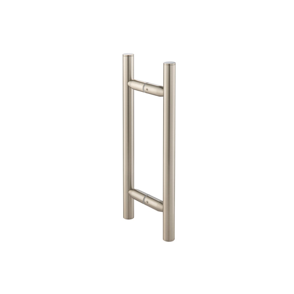 Flusso Faucets 8" Back-To-Back Shower Door Pull Handle in Brushed Nickel Finish